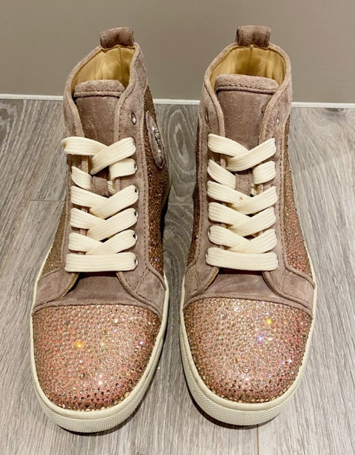 1 x Pair Of Genuine Christain Louboutin Sneakers In Pink - Size: 36 - Preowned in Good Condition - R - Image 2 of 5