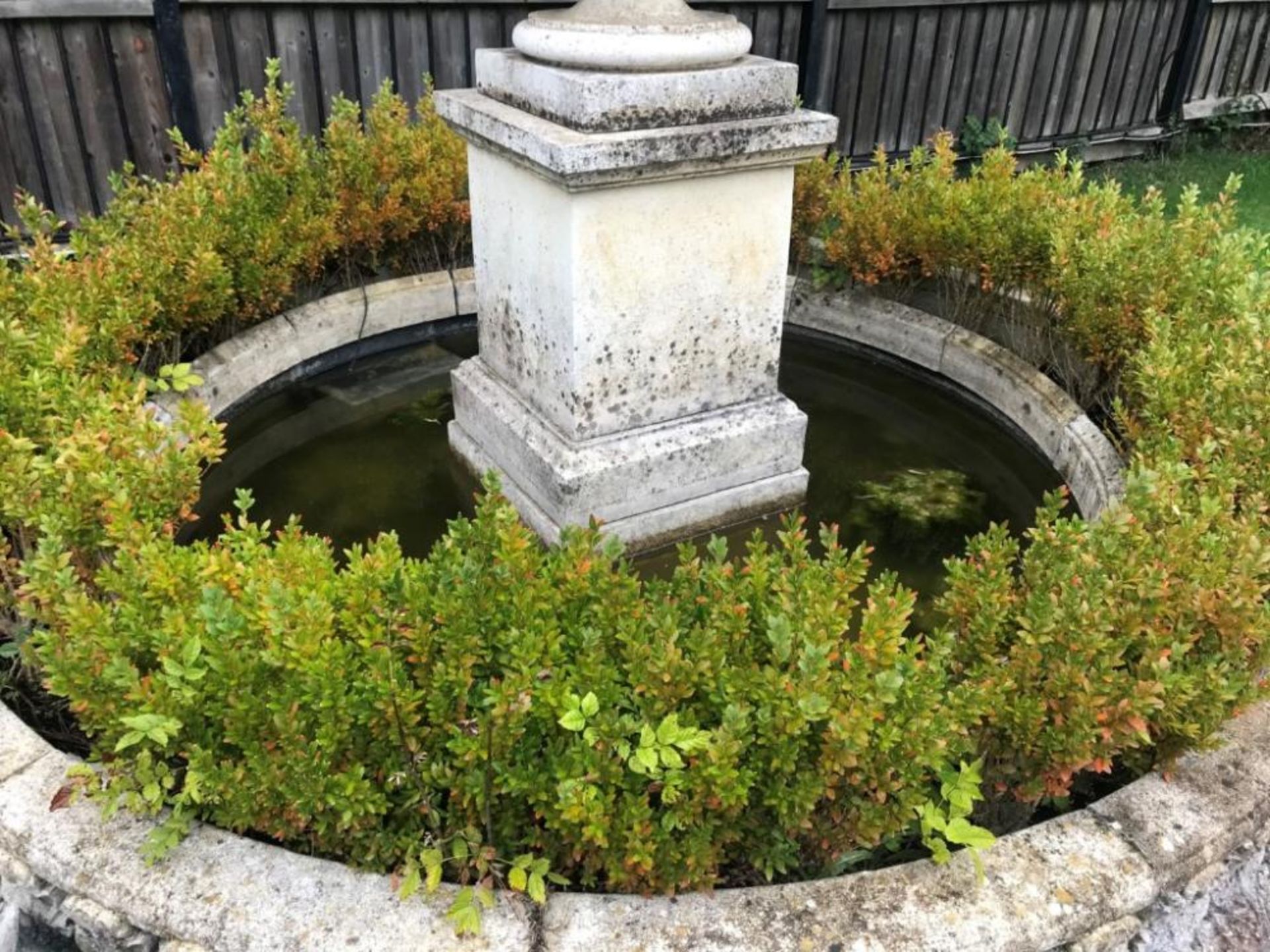 A Magnificent Period Style Circular Stone Fountain Pond With Mature Herbaceous Borders - 3 Metres In - Image 15 of 21