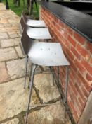 12 x Metal Outdoor Bar Stools With A Mondern Contemporary Design - Ref: JB160 - Pre-Owned - NO VAT