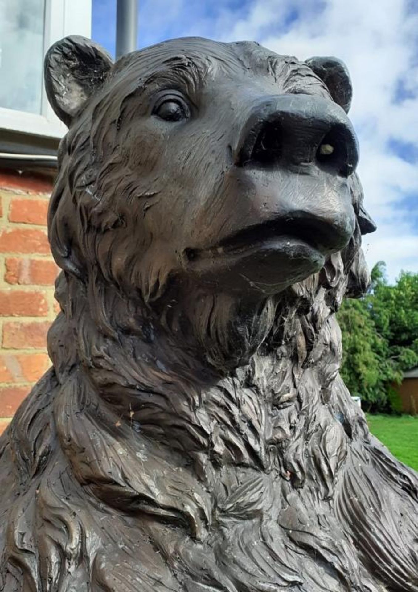 1 x Majestic Real Looking Giant Solid Bronze 1.9 Metre Tall Standing Bear Garden Sculpture - - Image 5 of 15