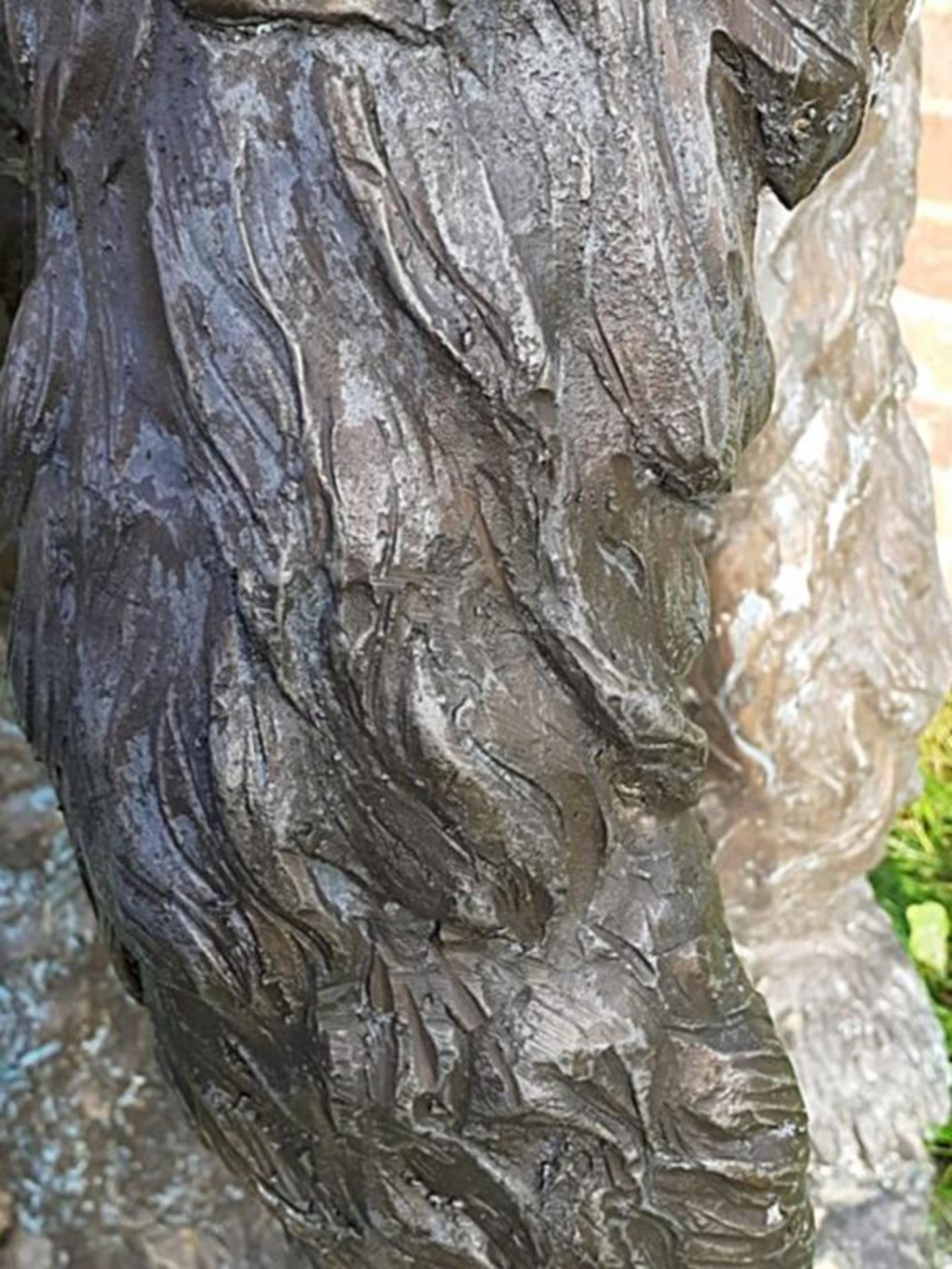 1 x Majestic Real Looking Giant Solid Bronze 1.9 Metre Tall Standing Bear Garden Sculpture - - Image 11 of 15