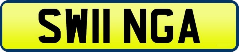 1 x Private Vehicle Registration Car Plate - SW11 NGA - CL590 - Location: Altrincham WA14
