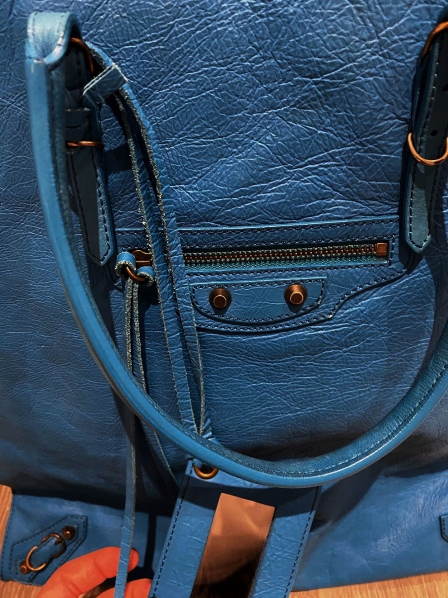1 x Balenciaga Bag In Blue - Preowned In Like New Condition - Ref: LOT55 - CL594 - - Image 3 of 4