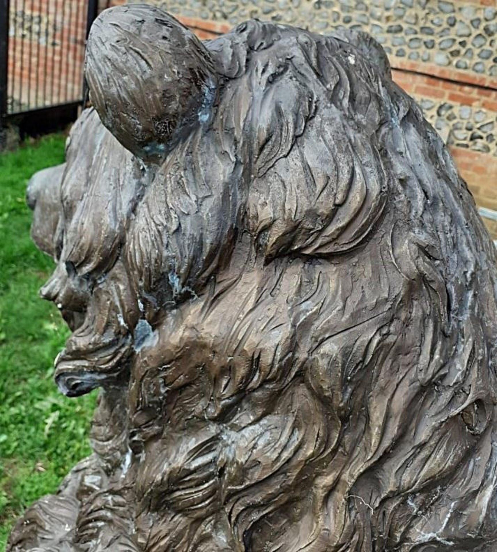 1 x Majestic Real Looking Giant Solid Bronze 1.9 Metre Tall Standing Bear Garden Sculpture - - Image 10 of 15