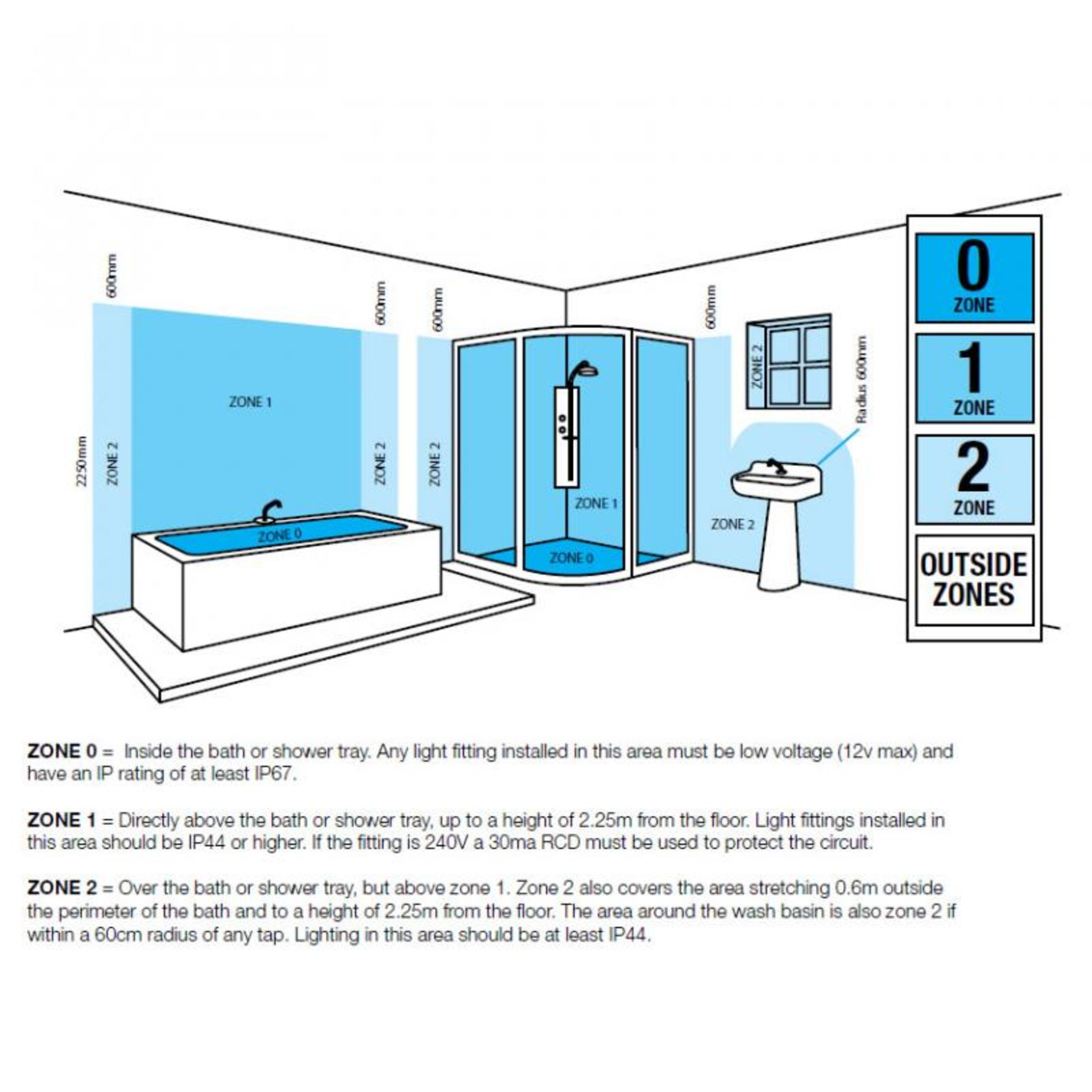 1 x Spa 'Belle' Crystal 4 Light BATHROOM Chandelier In Chrome - IP44 - Height: 90cm/Diameter: 45cm - - Image 2 of 3