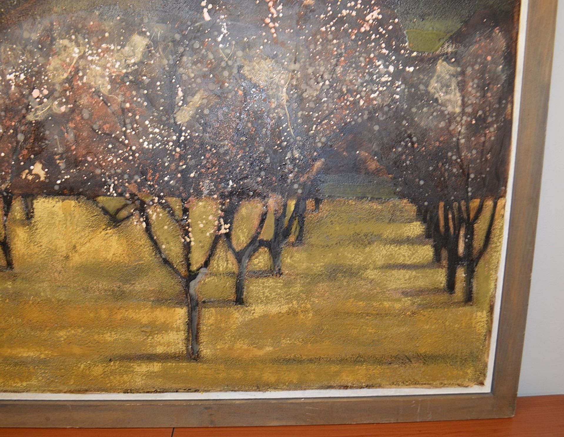 1 x Original Signed Framed Painting Of A Spanish Orchard By Lydia Bauman (1997) - Dimensions: 122 - Image 5 of 8