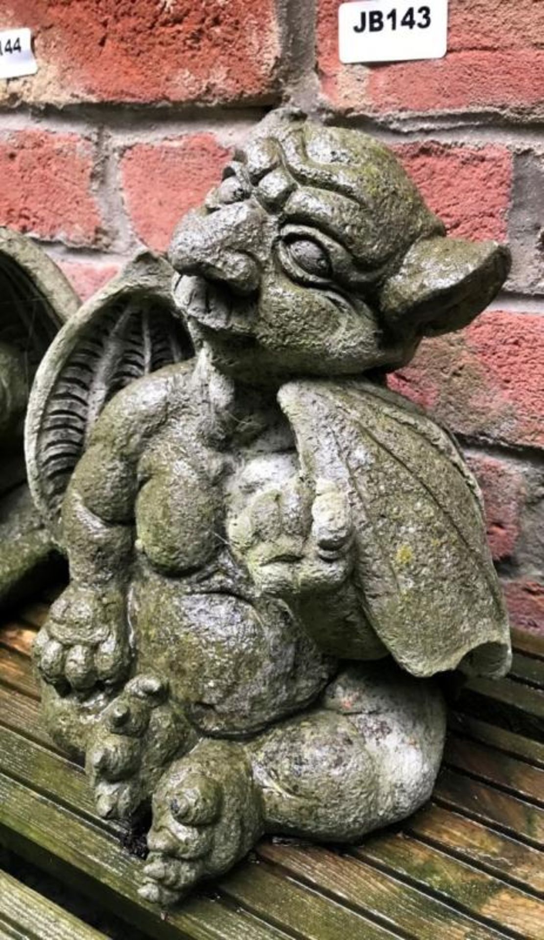 1 x Stone Gargoyle Character - Size Approx 20cm x 20cm - Ref: JB143 - Pre-Owned - NO VAT ON THE - Image 2 of 3