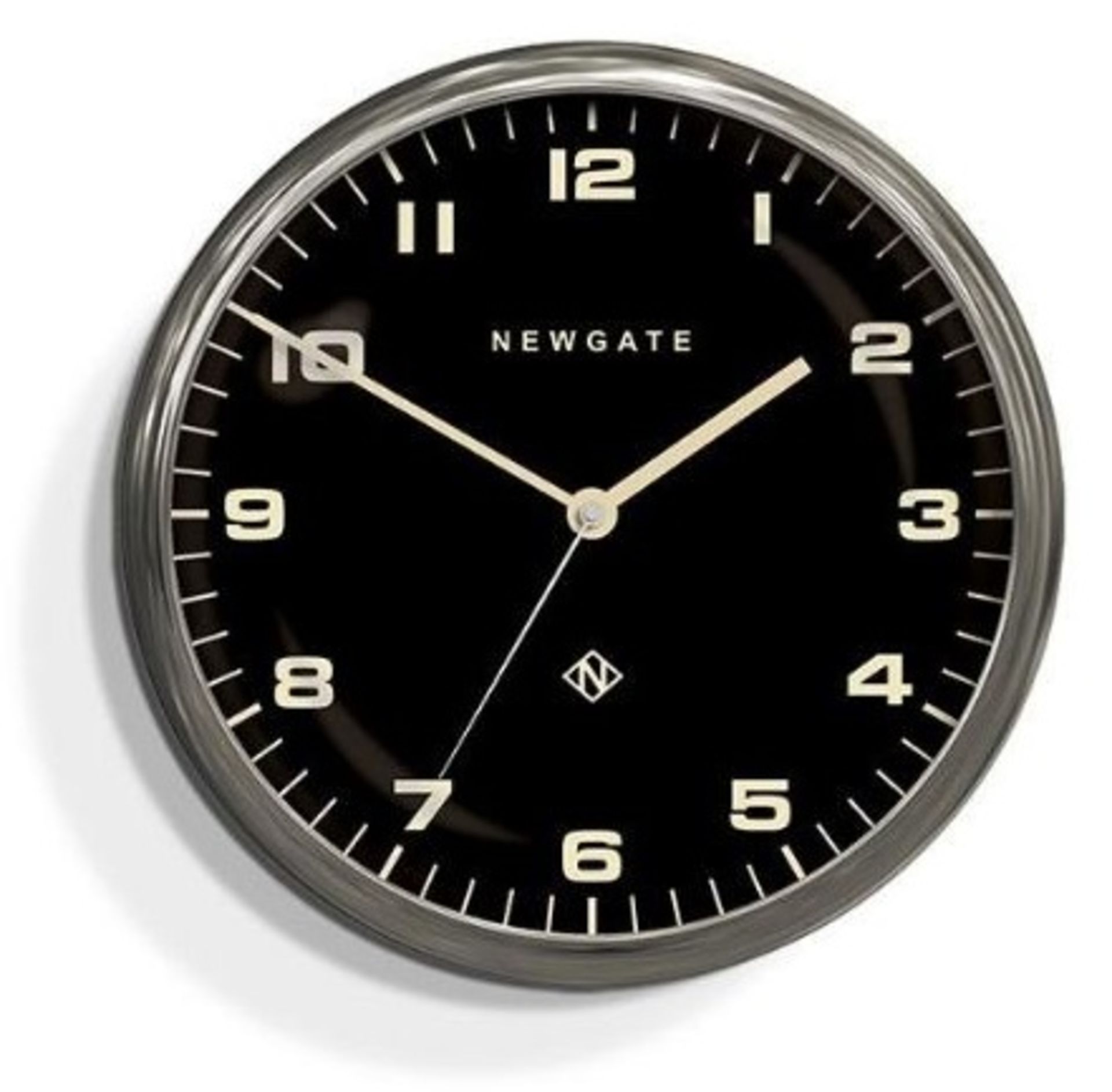 1 x NEWGATE 'Chrysler' Designer Wall Clock Featuring A Burnished Steel Frame - Brand New & Boxed - Image 2 of 2