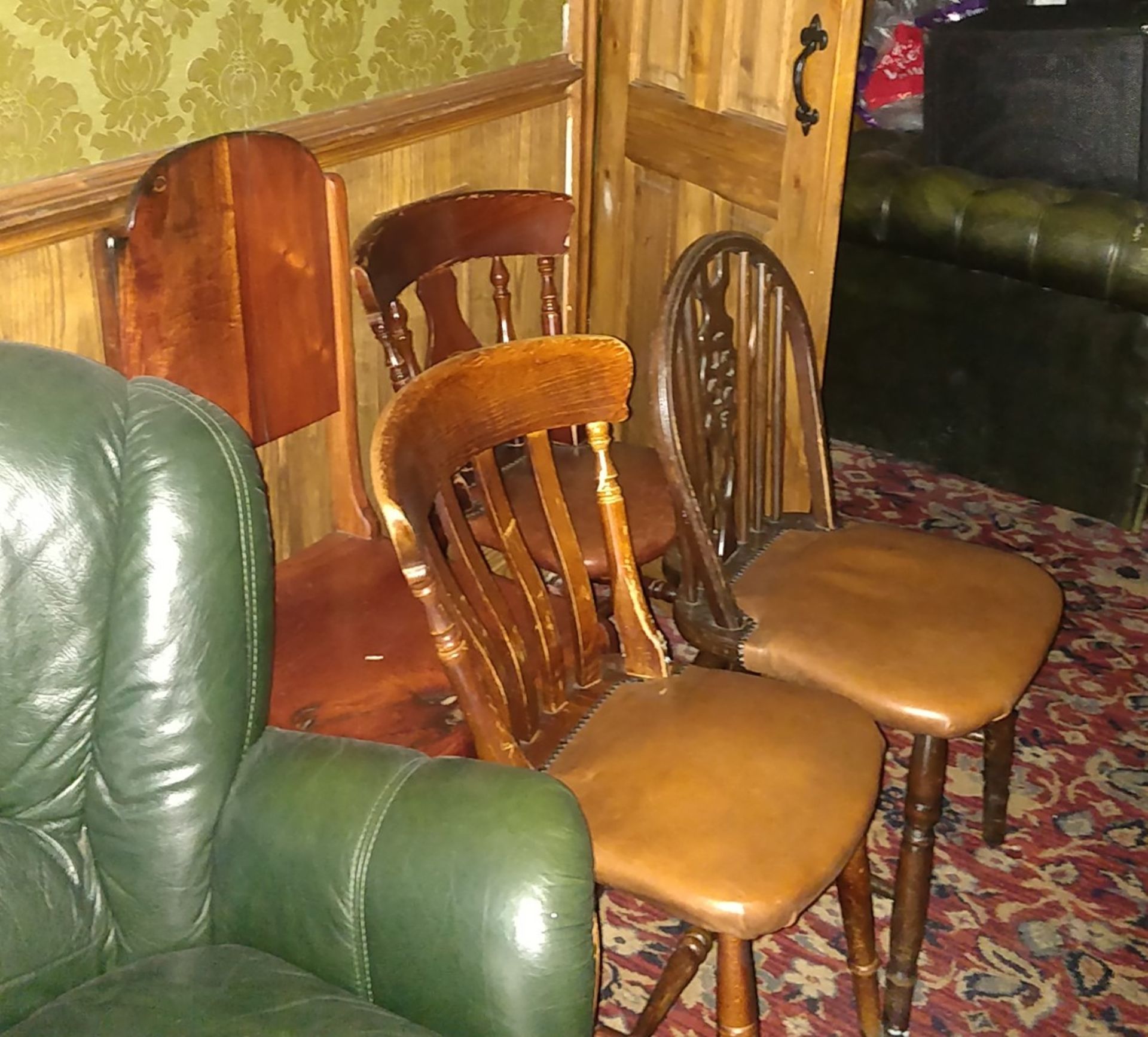 Approx 30 x Various Restaurant / Pub Chairs and Stools - Many Vintage Chairs Included - CL586 - - Image 5 of 10