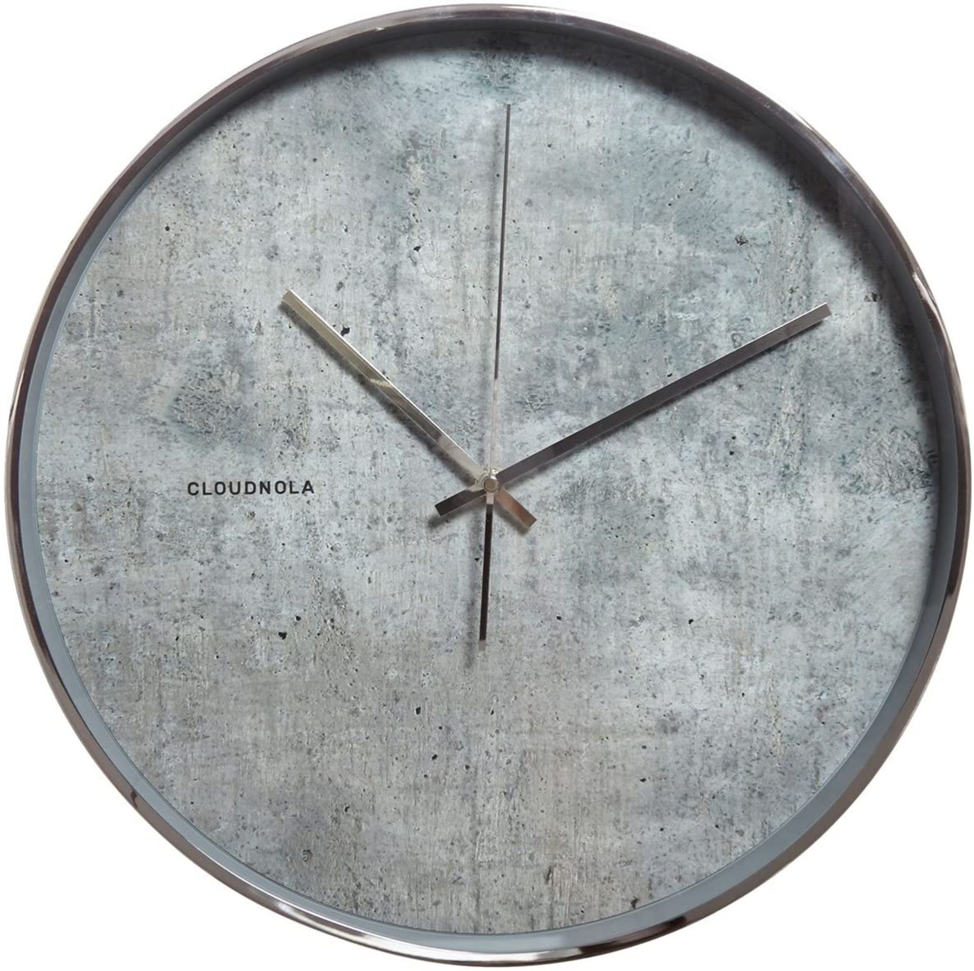 1 x Cloudnola 'Structure' Industrial Style Wall Clock With A Faux Cement Face - Diameter 40cm / - Image 2 of 4
