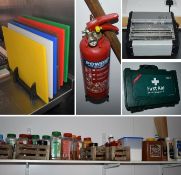 1 x Assorted Job Lot of Various Kitchen Items - Includes Fly Zapper, Fire Extinguishers, Chopping