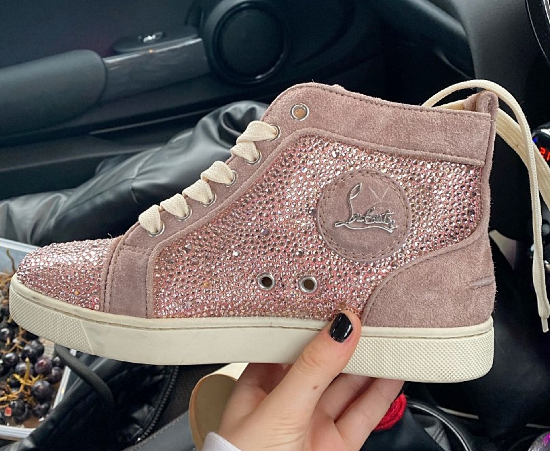 1 x Pair Of Genuine Christain Louboutin Sneakers In Pink - Size: 36 - Preowned in Good Condition - R