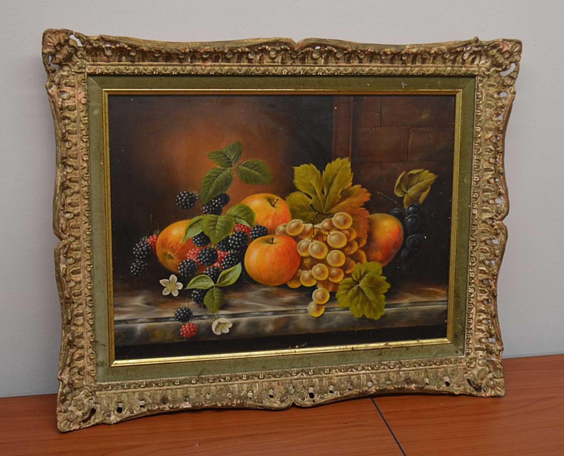 1 x Framed Picture Of Fruit - Dimensions: 52 x 42cm - Ref: MD164 / WH1 D-OFF - Pre-owned, From A