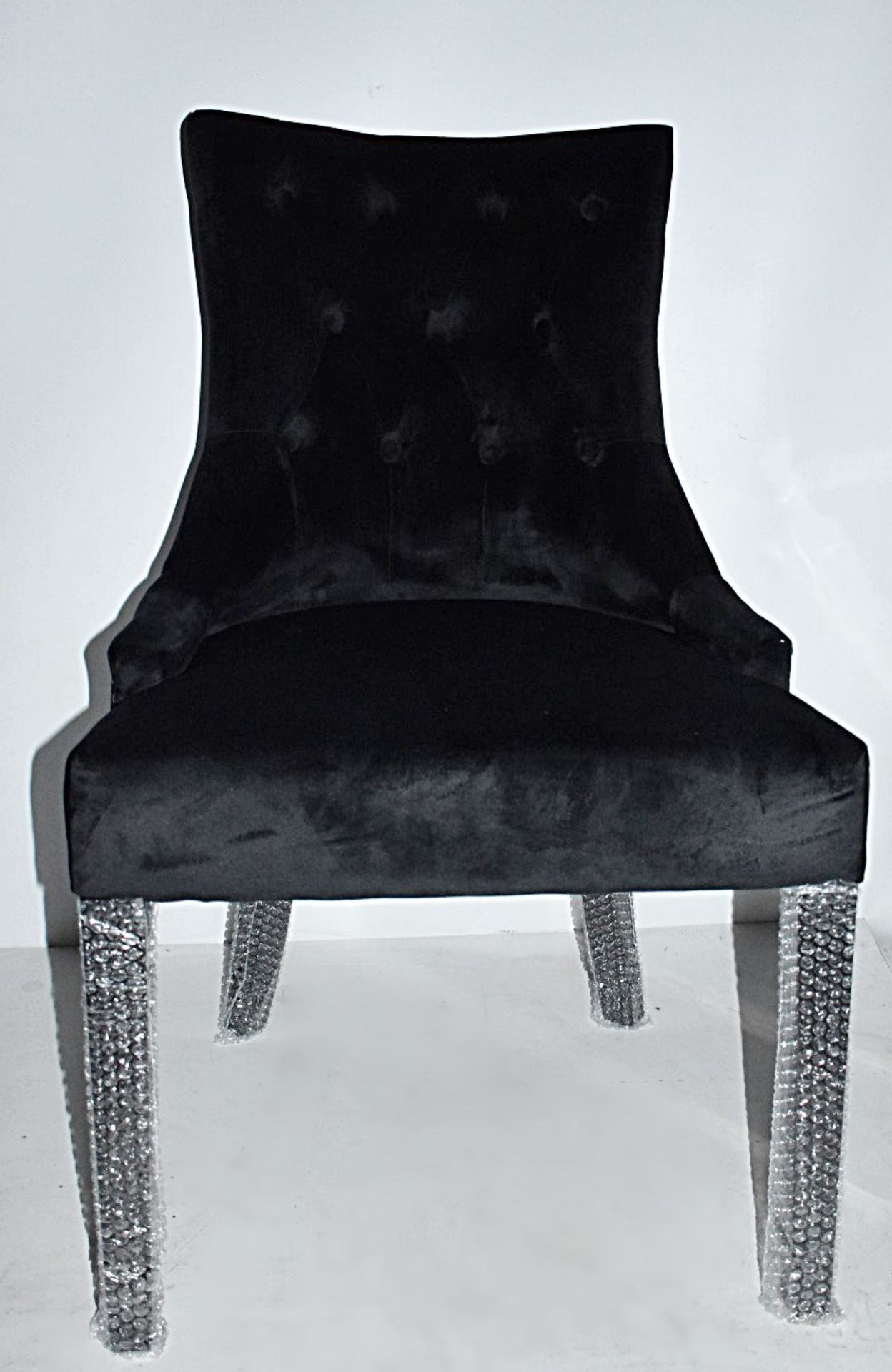 6 x HOUSE OF SPARKLES Luxury Vintage-style Button-Back 'LION' Dining Chairs Richly Upholstered In - Image 8 of 11