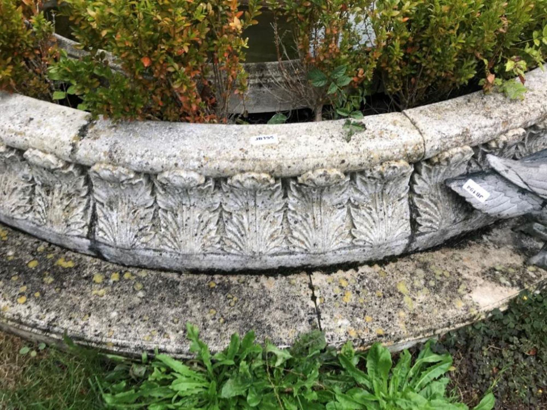 A Magnificent Period Style Circular Stone Fountain Pond With Mature Herbaceous Borders - 3 Metres In - Image 4 of 21