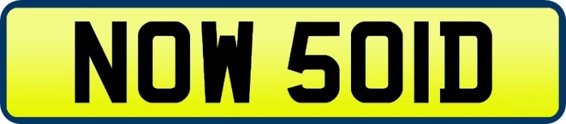 1 x Private Vehicle Registration Car Plate - NOW 50LD- CL590 - Location: Altrincham WA14More