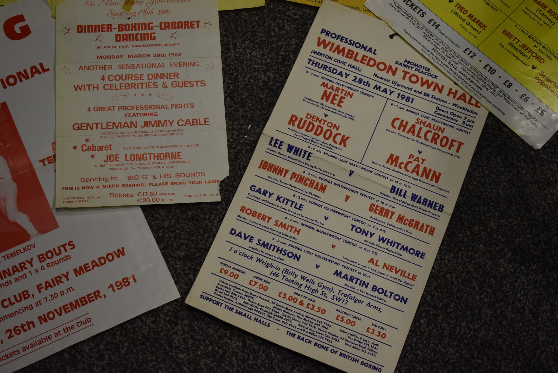 Collection of 9 x Vintage Early 1980's Boxing Posters - Venues Include Lewisham Concert Hall, - Image 5 of 7