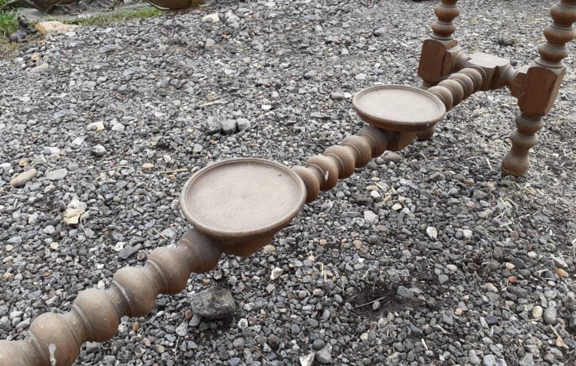 1 x Carved Wooden Console / Hallway Table With A Secret Drawer At Each End - Dimensions: Height 90cm - Image 6 of 8