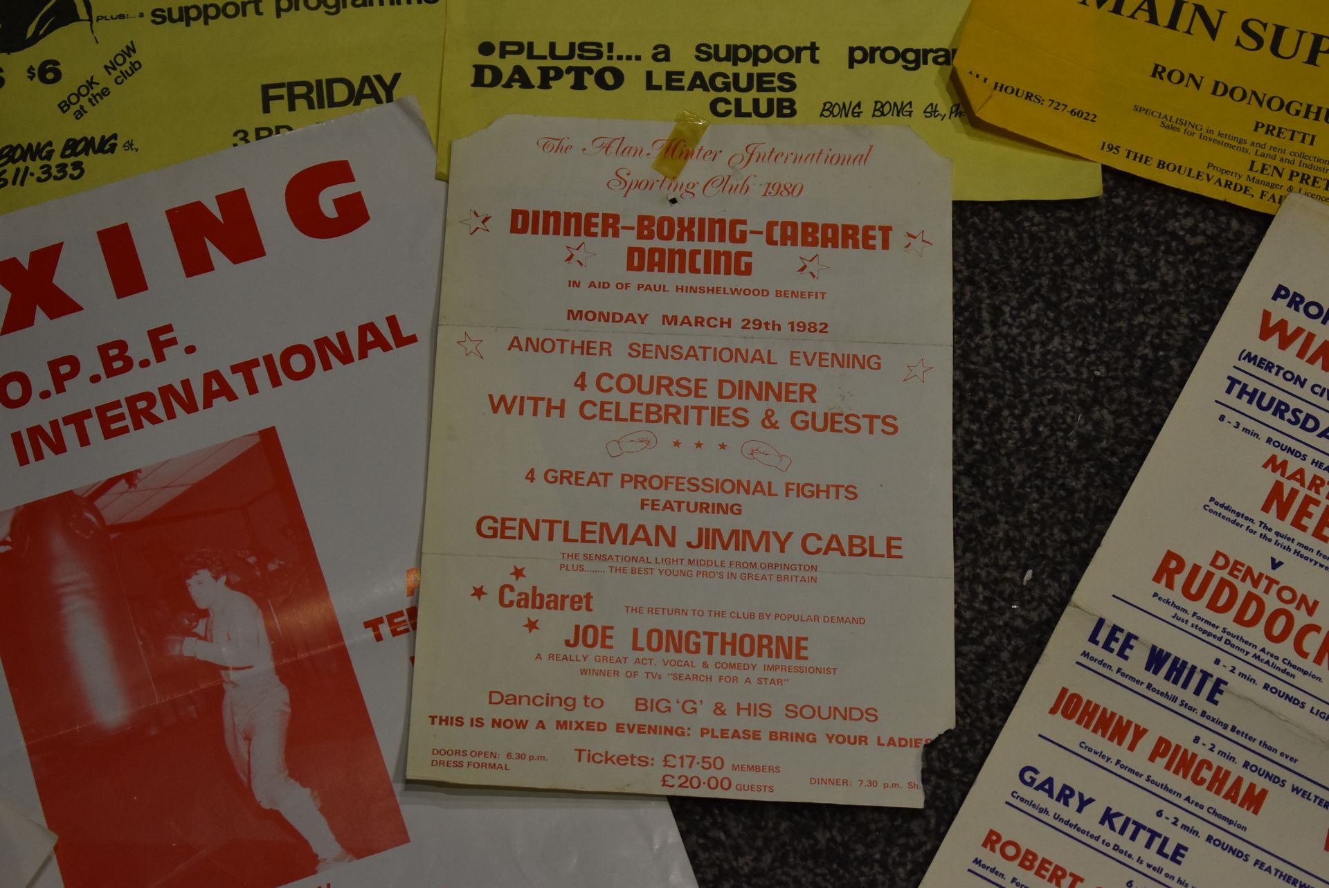 Collection of 9 x Vintage Early 1980's Boxing Posters - Venues Include Lewisham Concert Hall, - Image 4 of 7