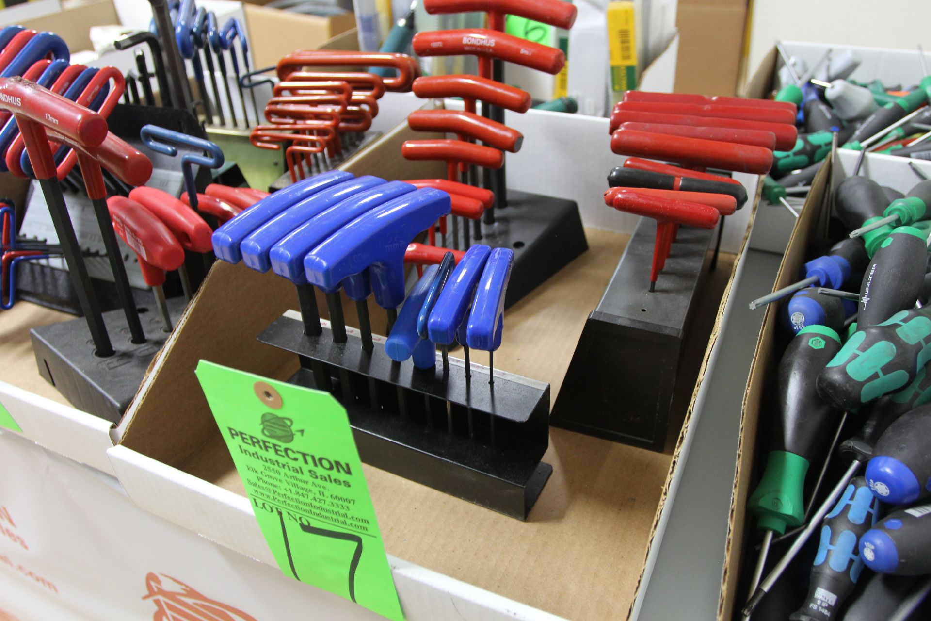 Lot of Metric and Standard T-Handle Hex Key Wrenches