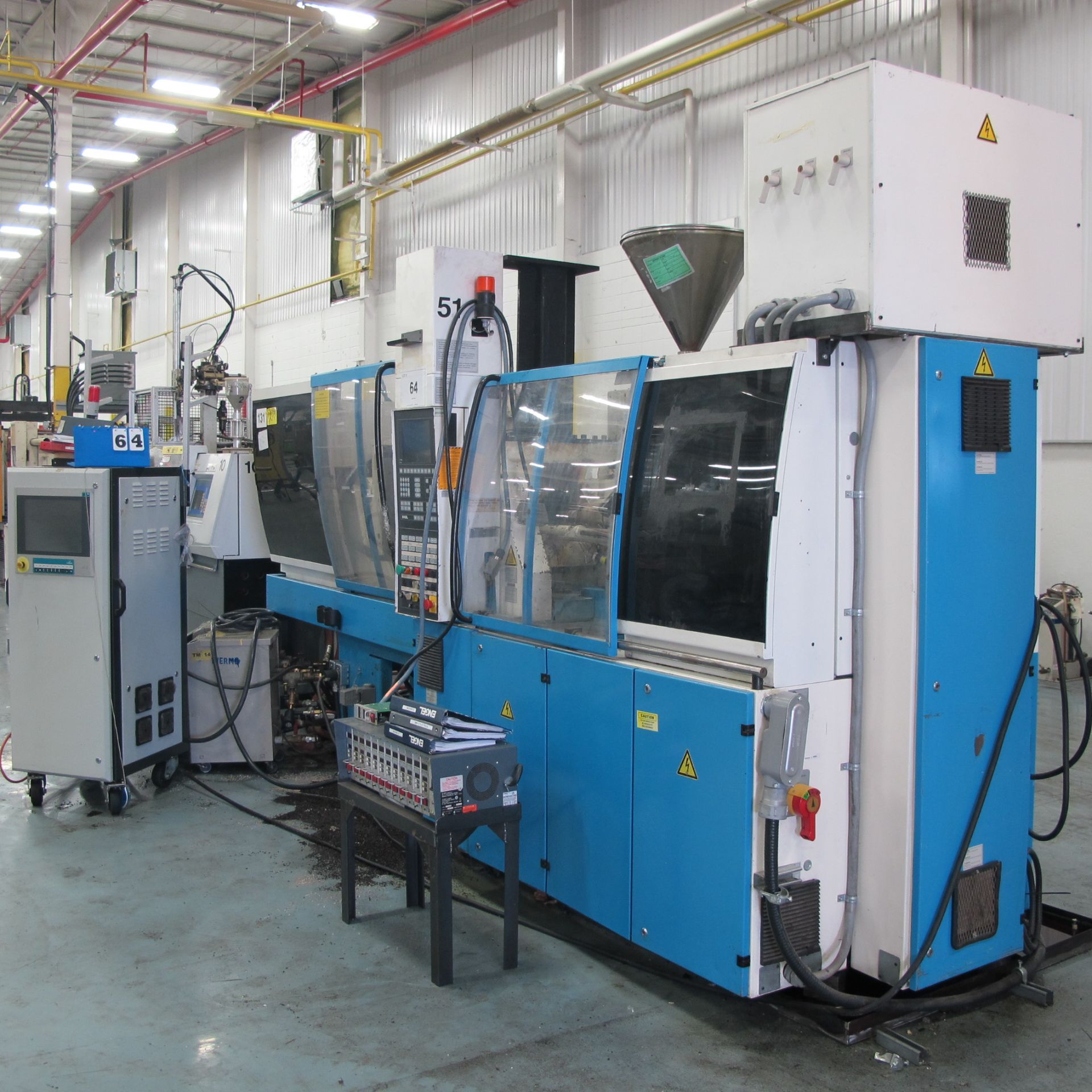 90 TON CAP ENGEL MODEL ES200/90HL HORIZONTAL INJECTION MOLDING MACHINE, MFG 2000, S/N 42420