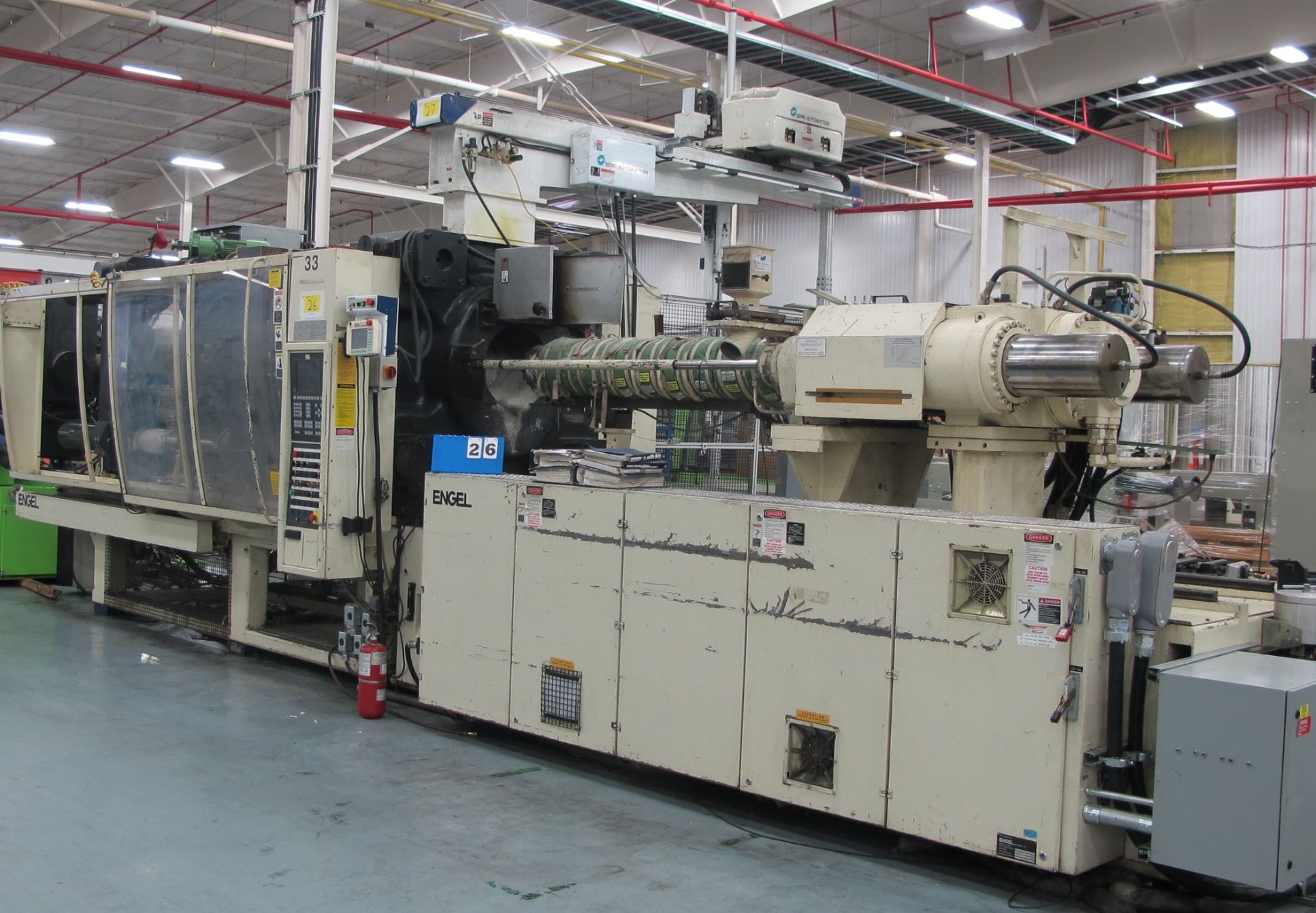 750 TON CAP 132 OZ SHOT SIZE ENGEL MODEL ES7000/750AH HORIZONTAL INJECTION MOLDING MACHINE, MFG