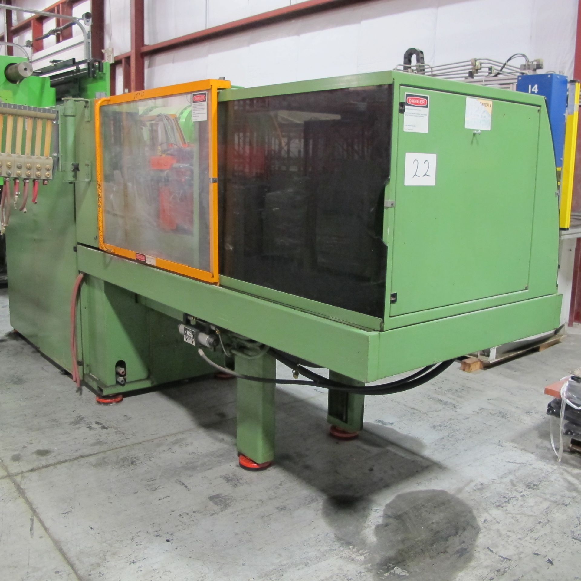 100 TON CAP ENGEL MODEL ES330/100 HORIZONTAL INJECTION MOLDING MACHINE, MFG 1995, S/N 8025-100-95 AS - Image 4 of 8