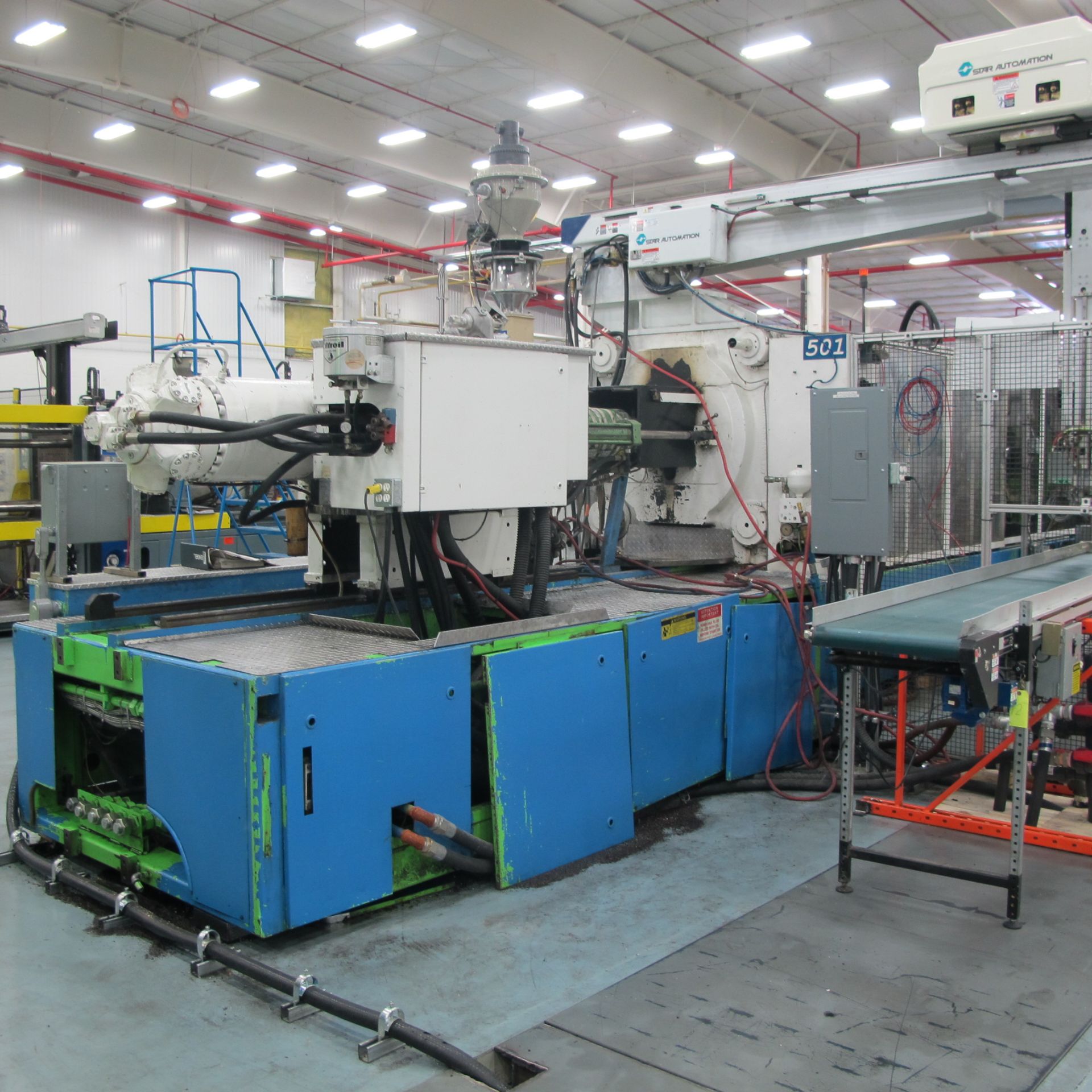 500 TON CAP 64 OZ SHOT SIZE ENGEL MODEL ES 2000/500AH HORIZONTAL INJECTION MOLDING MACIHNE, MFG - Image 5 of 7