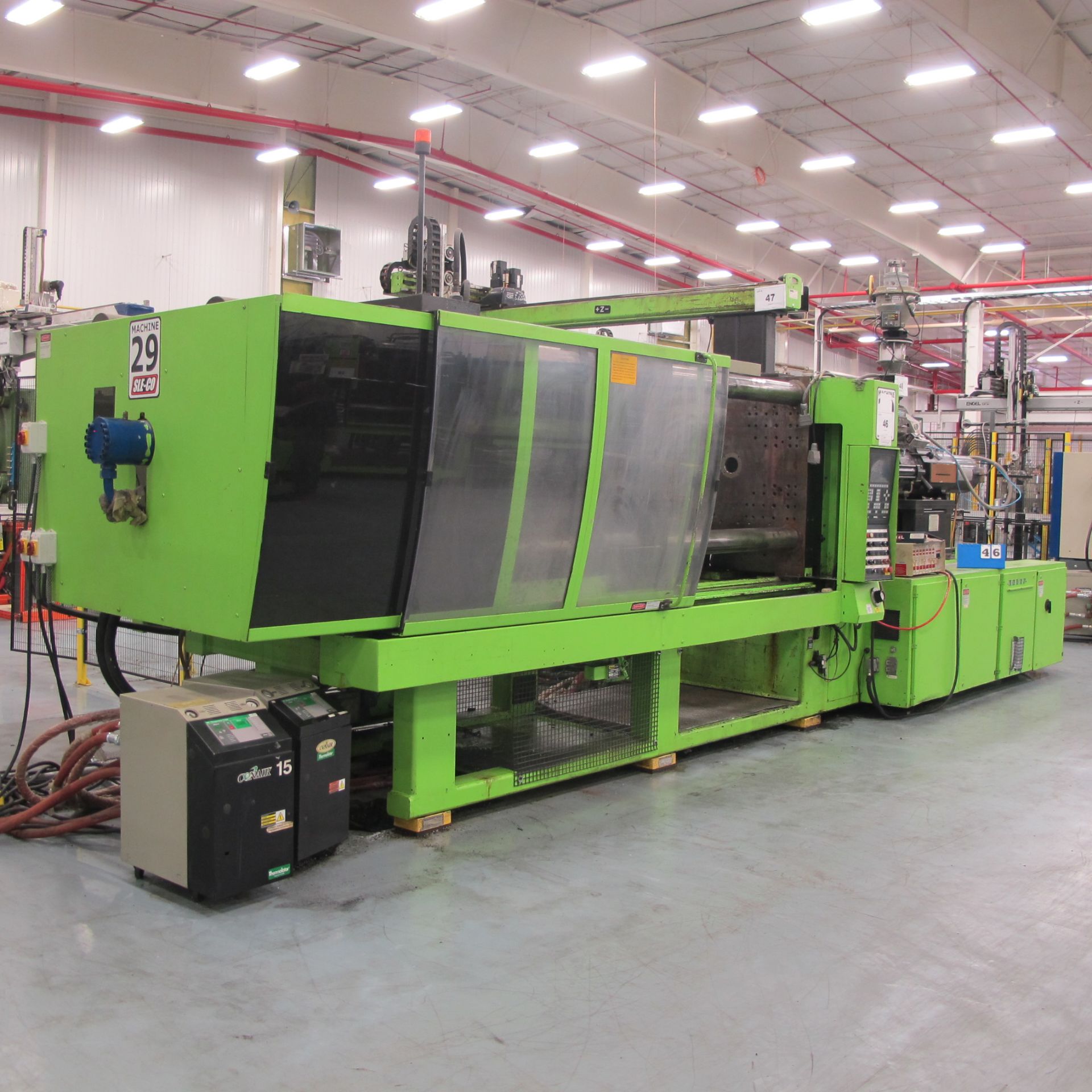 300 TON CAP 24.8 OZ SHOT SIZE ENGEL MODEL ES1300/300 HORIZONTAL INJECTION MOLDING MACHINE, MFG 1996, - Image 2 of 8