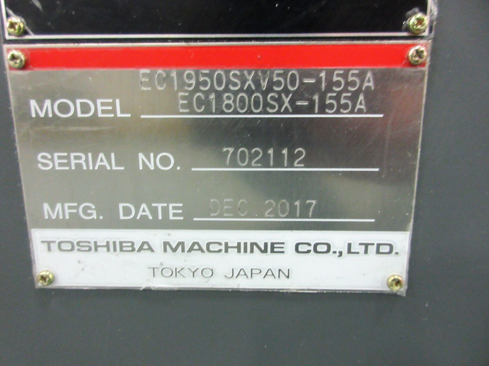 1980 TON 273 OZ TOSHIBA ALL ELECTRIC MODEL EC1950SXV50-155A HORIZONTAL INJECTION MOLDING MACHINE MFG - Image 35 of 35