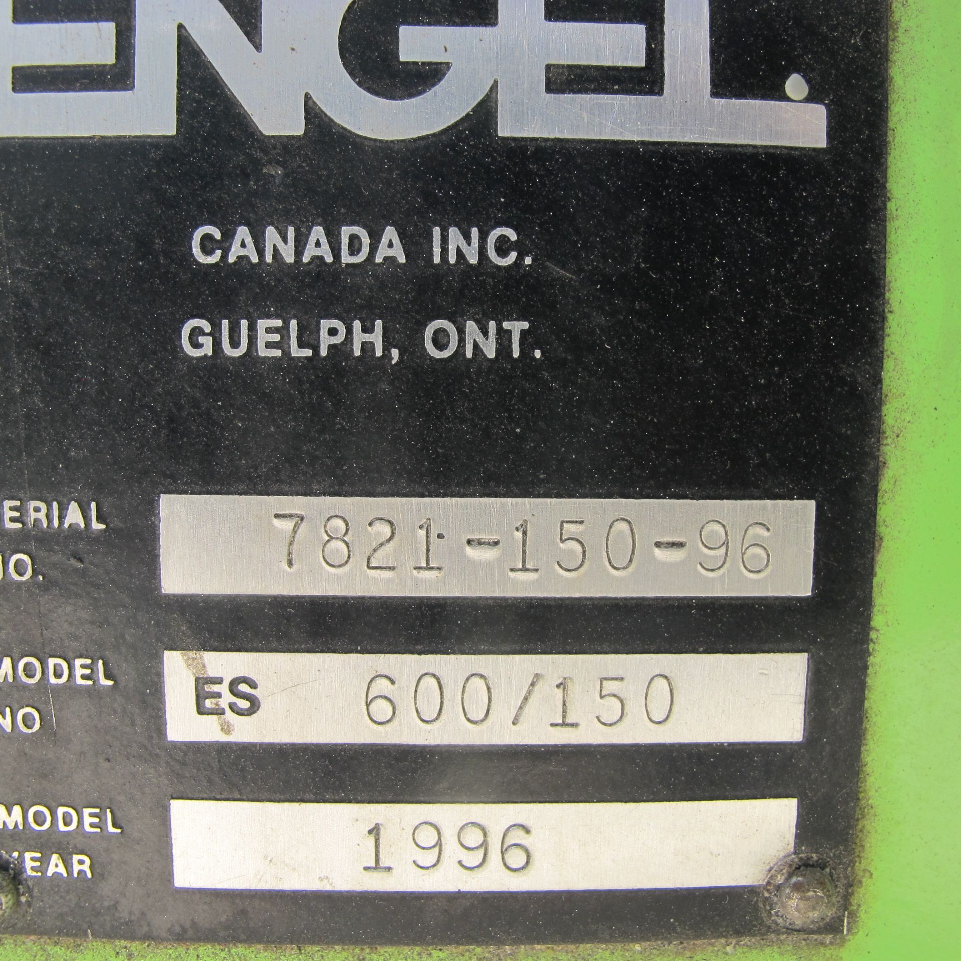 150 TON CAP ENGEL MODEL ES600/150 HORIZONTAL INJECTION MOLDING MACHINE, MFG 1996, S/N 7821-150-96 AS - Image 8 of 8
