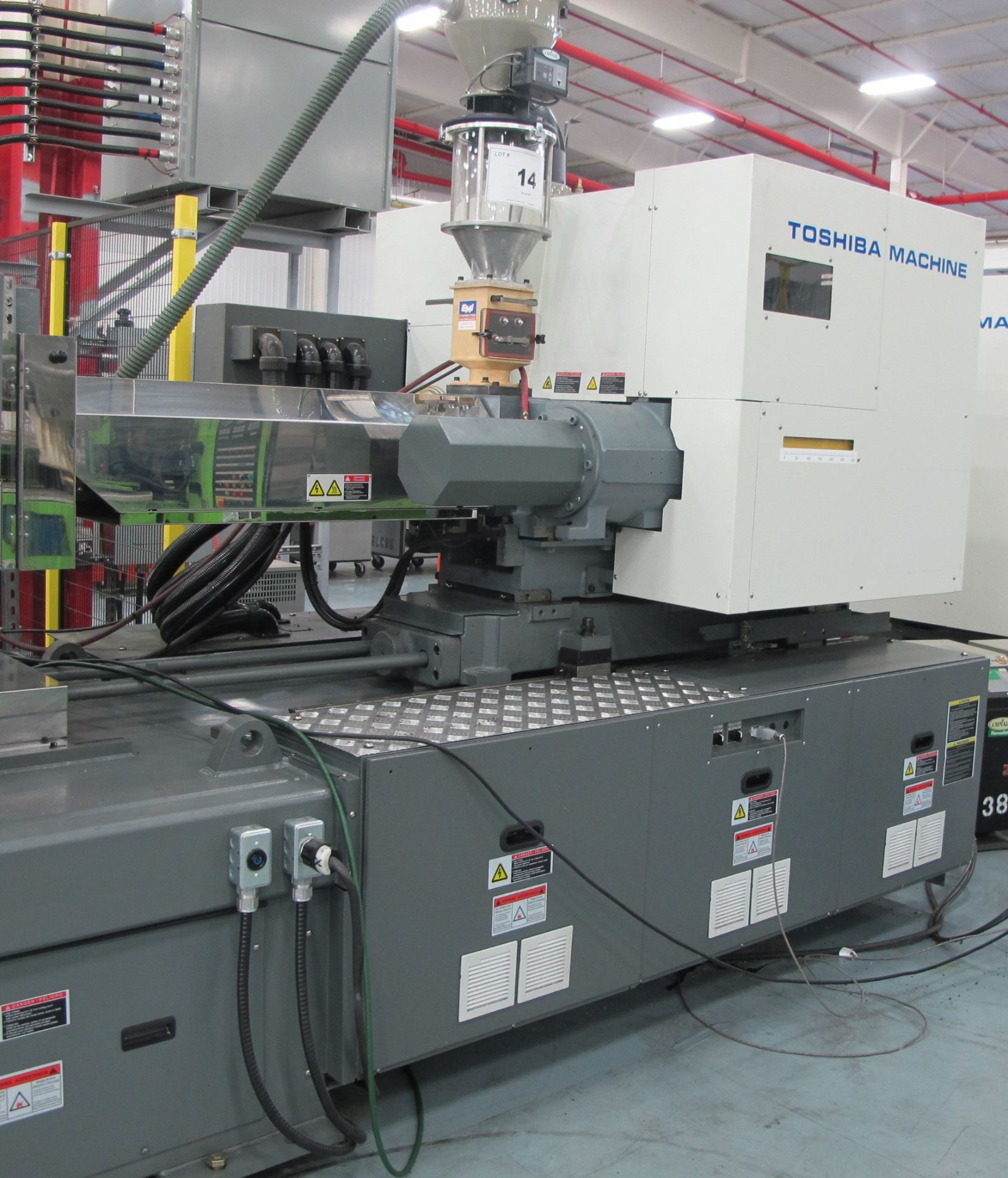 390 TON 27.5 OZ TOSHIBA ALL ELECTRIC MODEL EC390SX11V50-17 HORIZONTAL INJECTION MOLDING MACHINE - Image 18 of 20