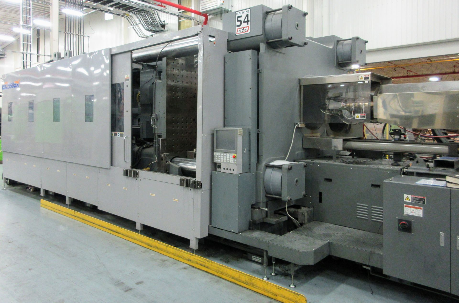 1980 TON 273 OZ TOSHIBA ALL ELECTRIC MODEL EC1950SXV50-155A HORIZONTAL INJECTION MOLDING MACHINE MFG - Image 10 of 35