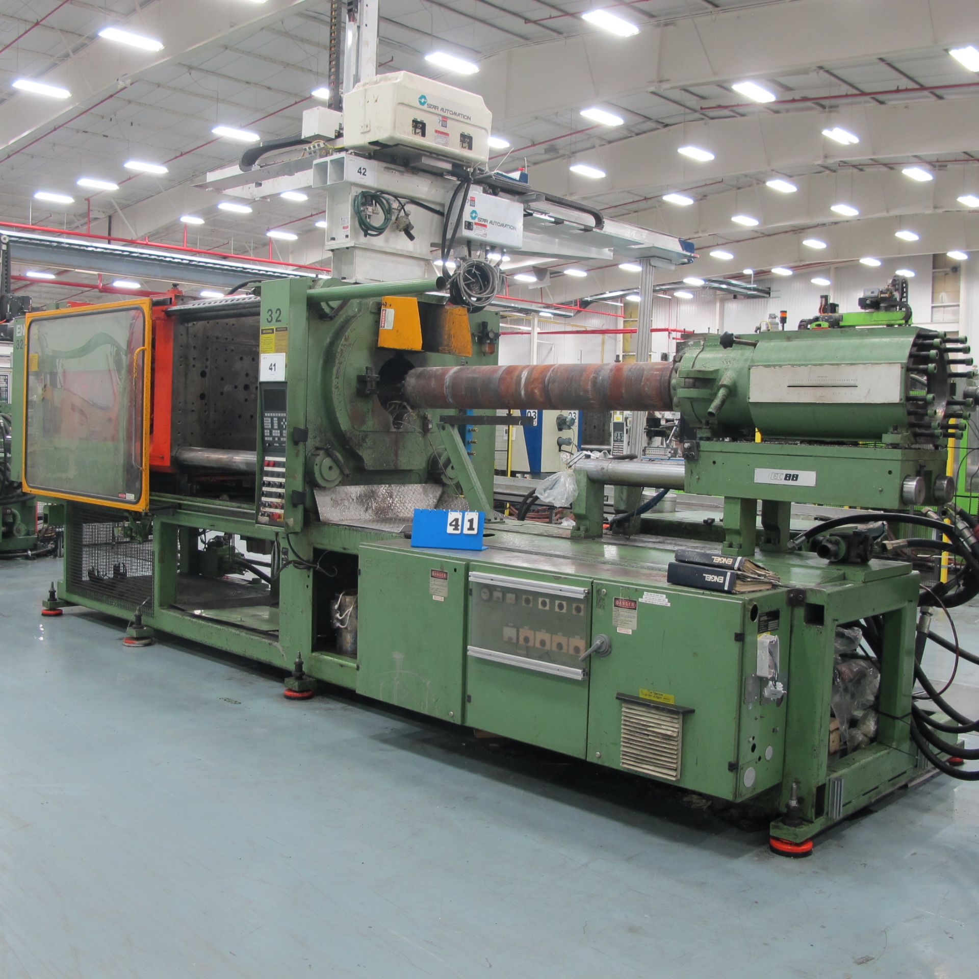 500 TON CAP 64 OZ SHOT SIZE ENGEL MODEL ES2500/500 HORIZONTAL INJECTION MOLDING MACHINE, MFG 1993,