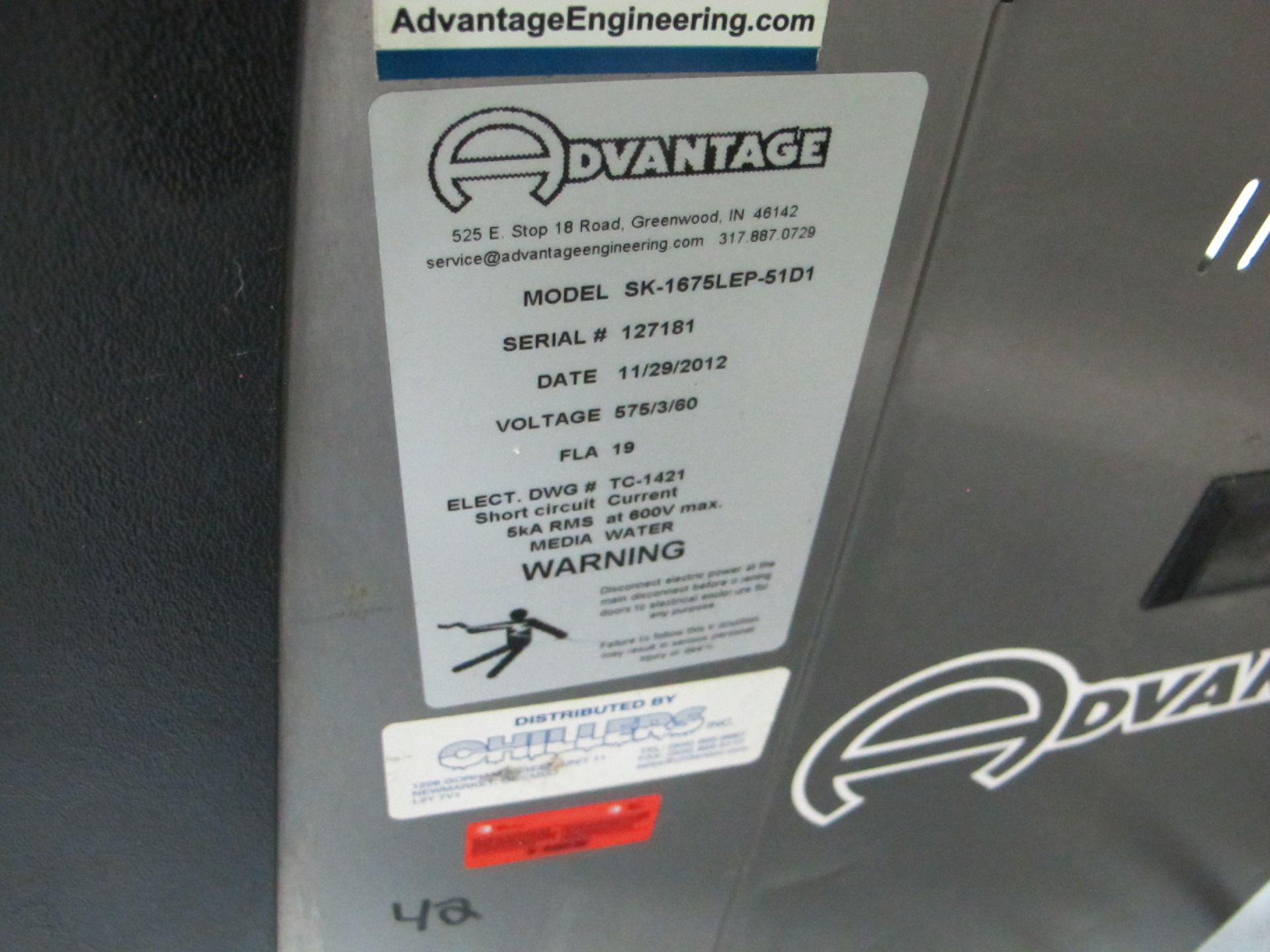 2012 SENTRA ADVANTAGE THERMOLATOR SK-1675LEP-51V1 (LOCATED AT LOT 38) - Image 2 of 3