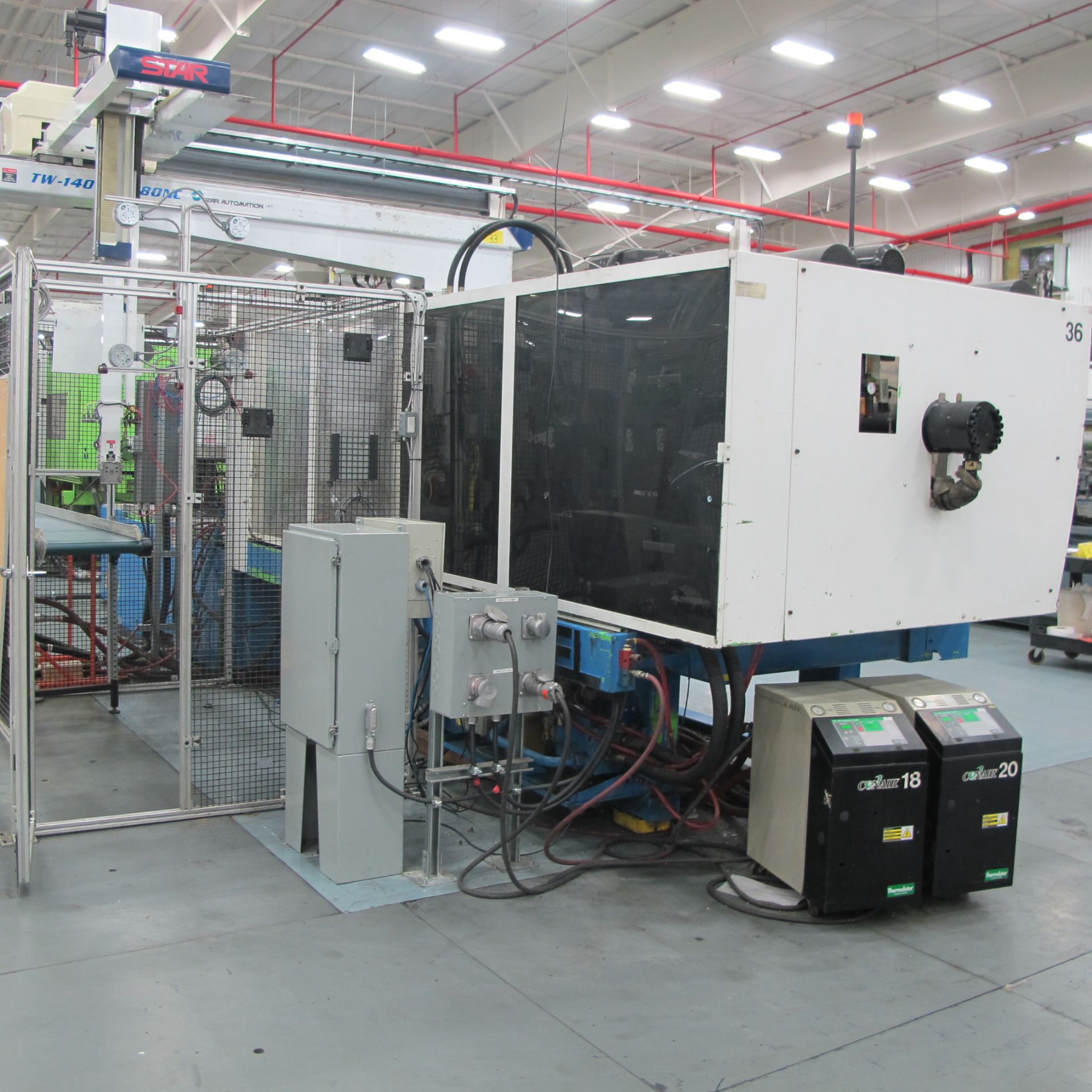 500 TON CAP 64 OZ SHOT SIZE ENGEL MODEL ES 2000/500AH HORIZONTAL INJECTION MOLDING MACIHNE, MFG - Image 4 of 7