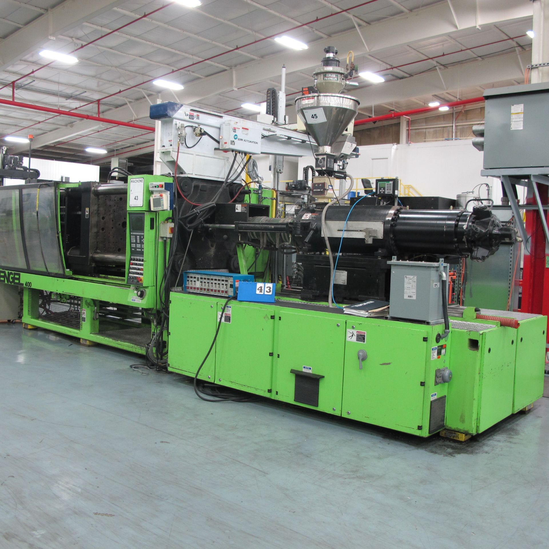 400 TON CAP 28.4 OZ SHOT SIZE ENGEL MODEL ES2000/400BH HORIZONTAL INJECTION MOLDING MACHINE, MFG