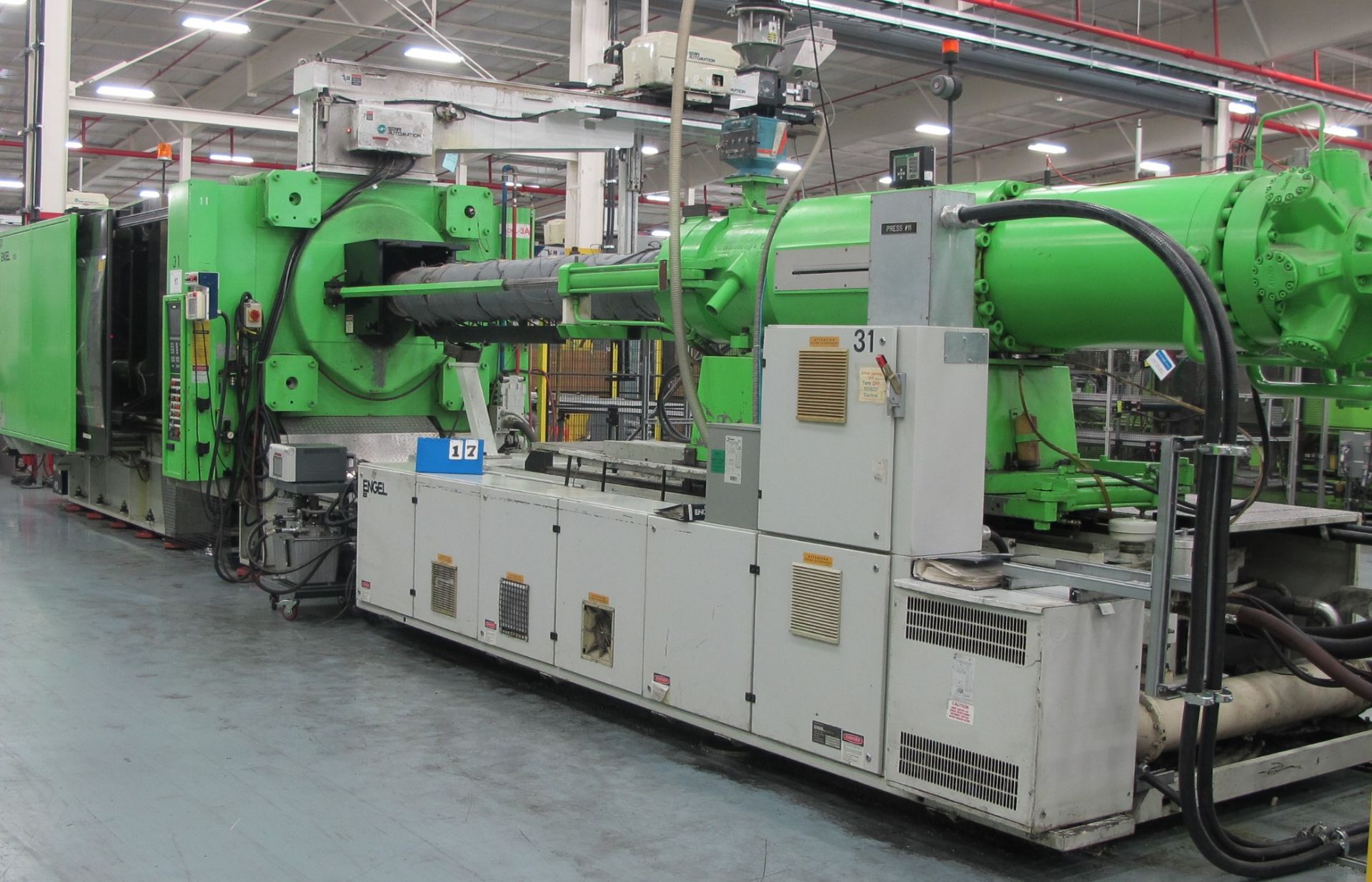 1000 TON CAP 205 OZ SHOT SIZE ENGEL MODEL ES10000/1000AH HORIZONTAL INJECTION MOLDING MACHINE, MFG - Image 2 of 13