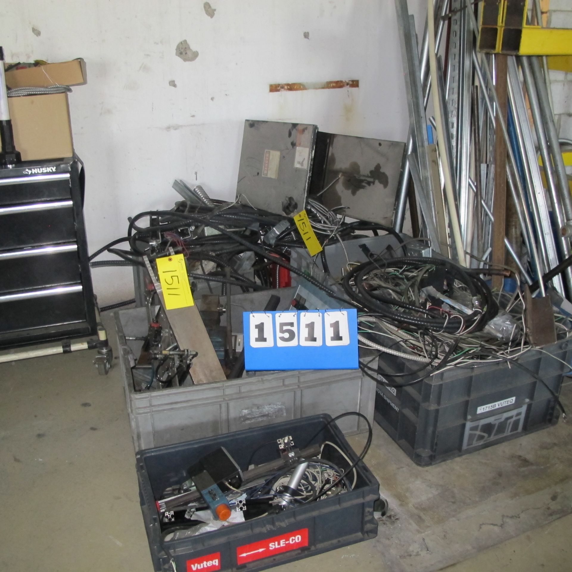 LOT OF WIRE AND METAL PARTS ETC