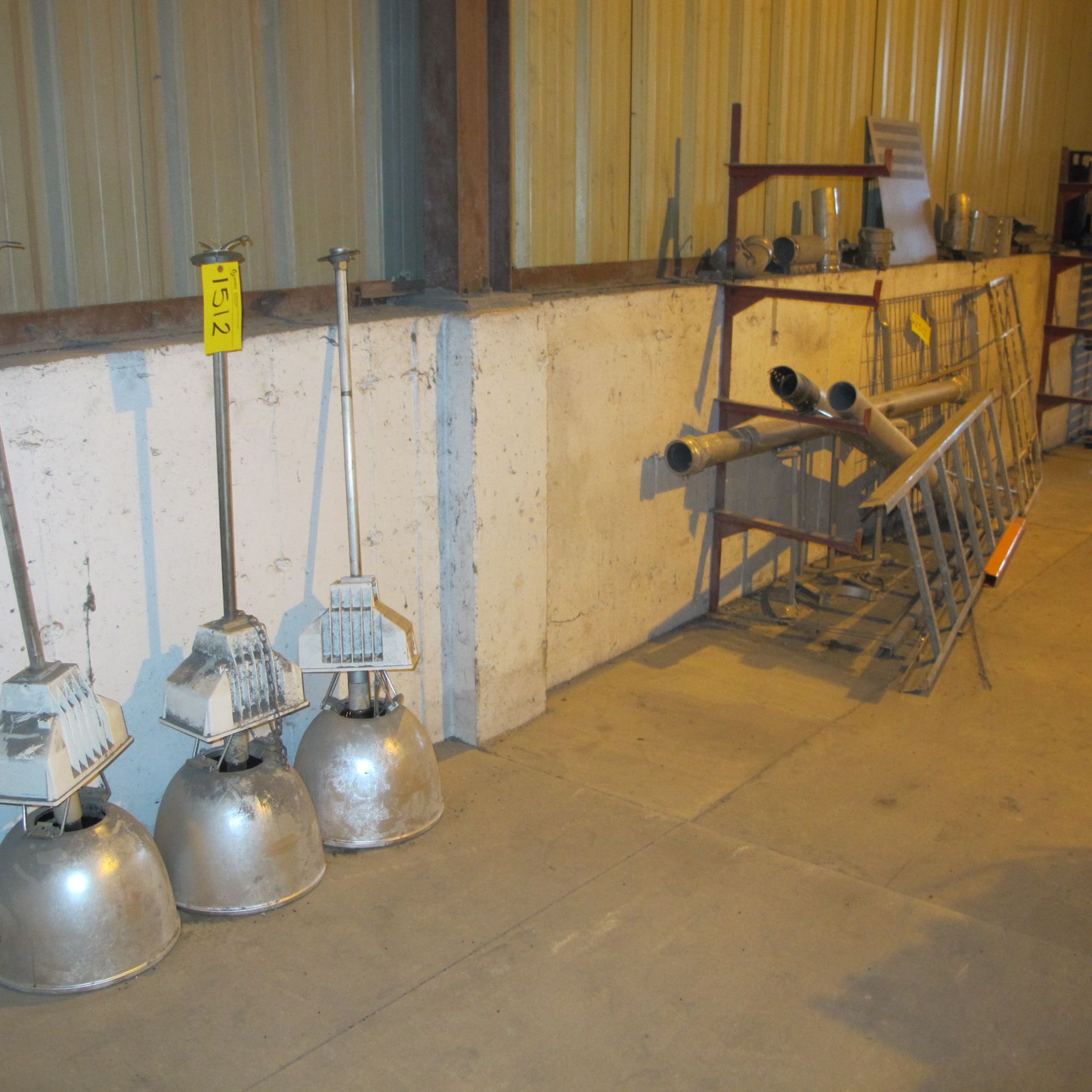 LOT OF FILTER CAGES, STANDS, CRATES, LAMPS AND METAL PARTS - ALONG WEST WALL - Image 2 of 3