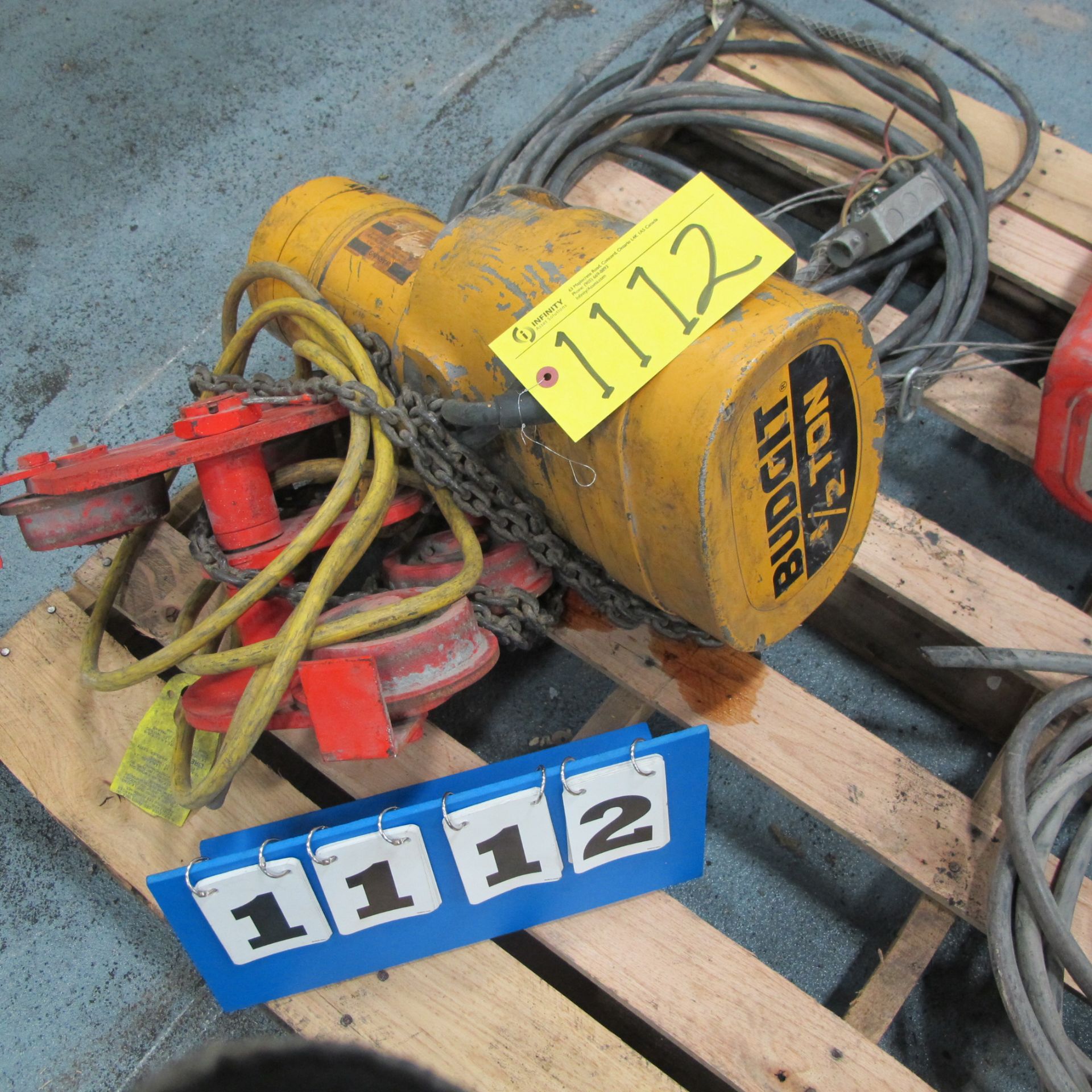 BUDGIT, 1/2 TON, CHAIN HOIST, MODEL: 428049-5A