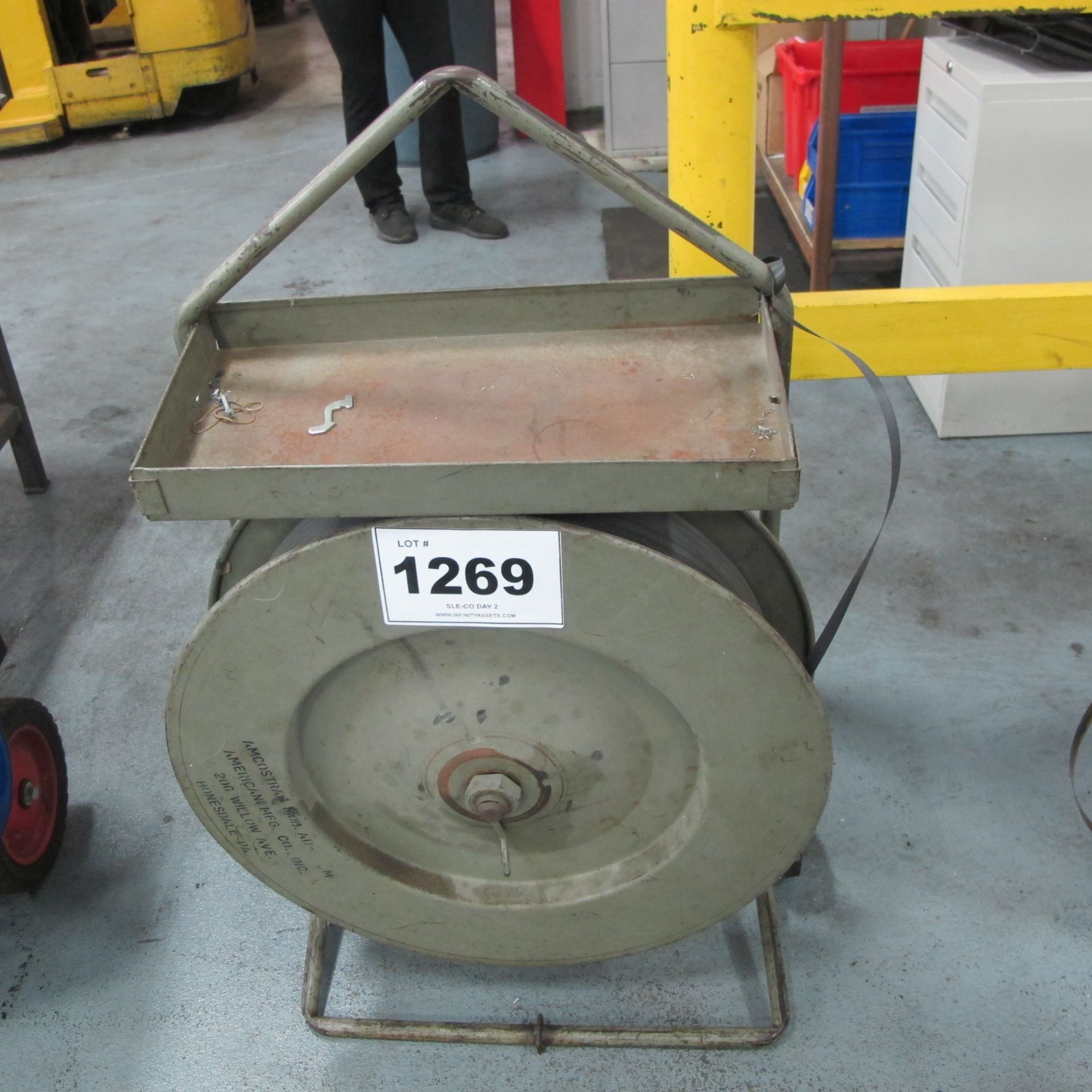 STRAPPING CART WITH VINYL STRAPPING