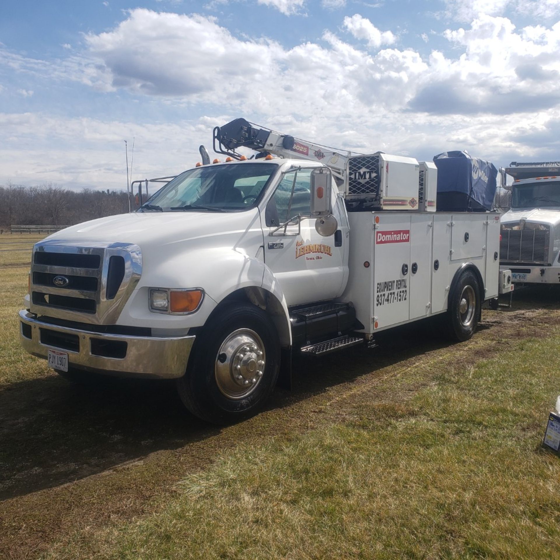 2007 Ford F750 Mechanic's Crane Truck, Cat C7 ACERT Diesel, Auto, 13 ft. IMF Dominator Body