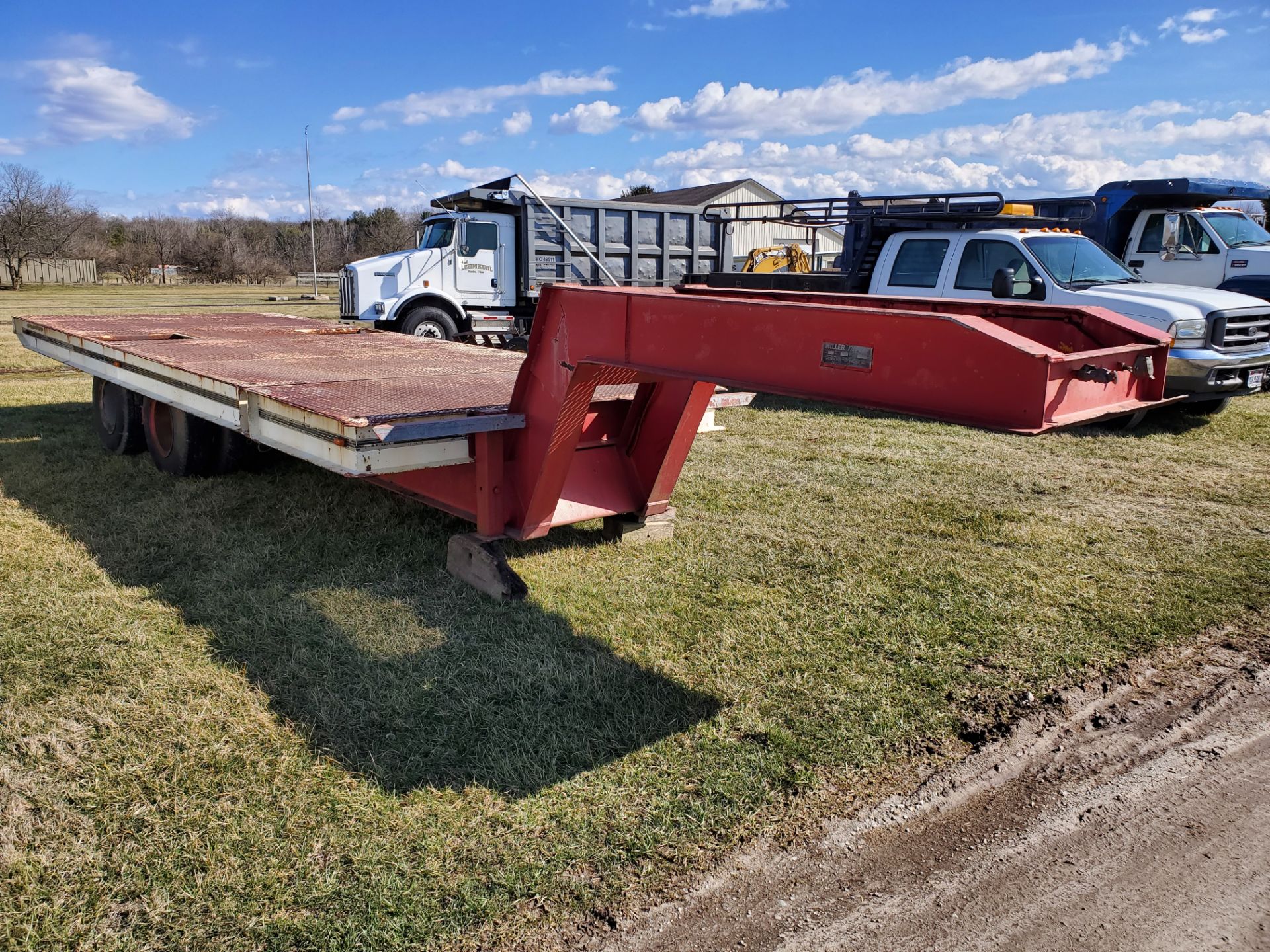 Miller Tilt Top Trailer Model OTG, s/n 8816, 22 ft. Long x 8 ft. Wide, Tandem Axle w/ Dual Wheels