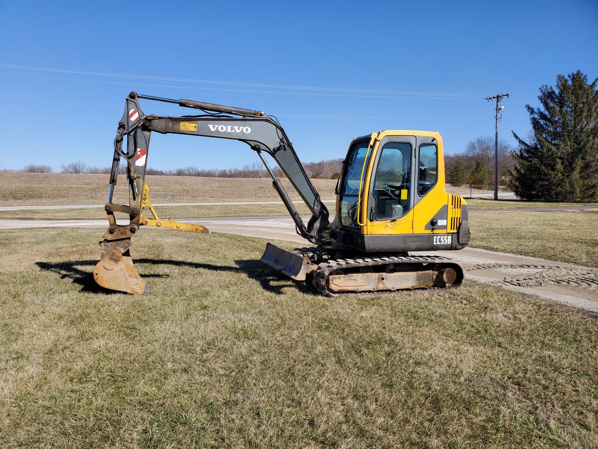 2005 Volvo EC55B Midi Excavator w/Thumb and Aux. Hydraulics New Tracks, 6,746 Hours, s/n EC55BY33192