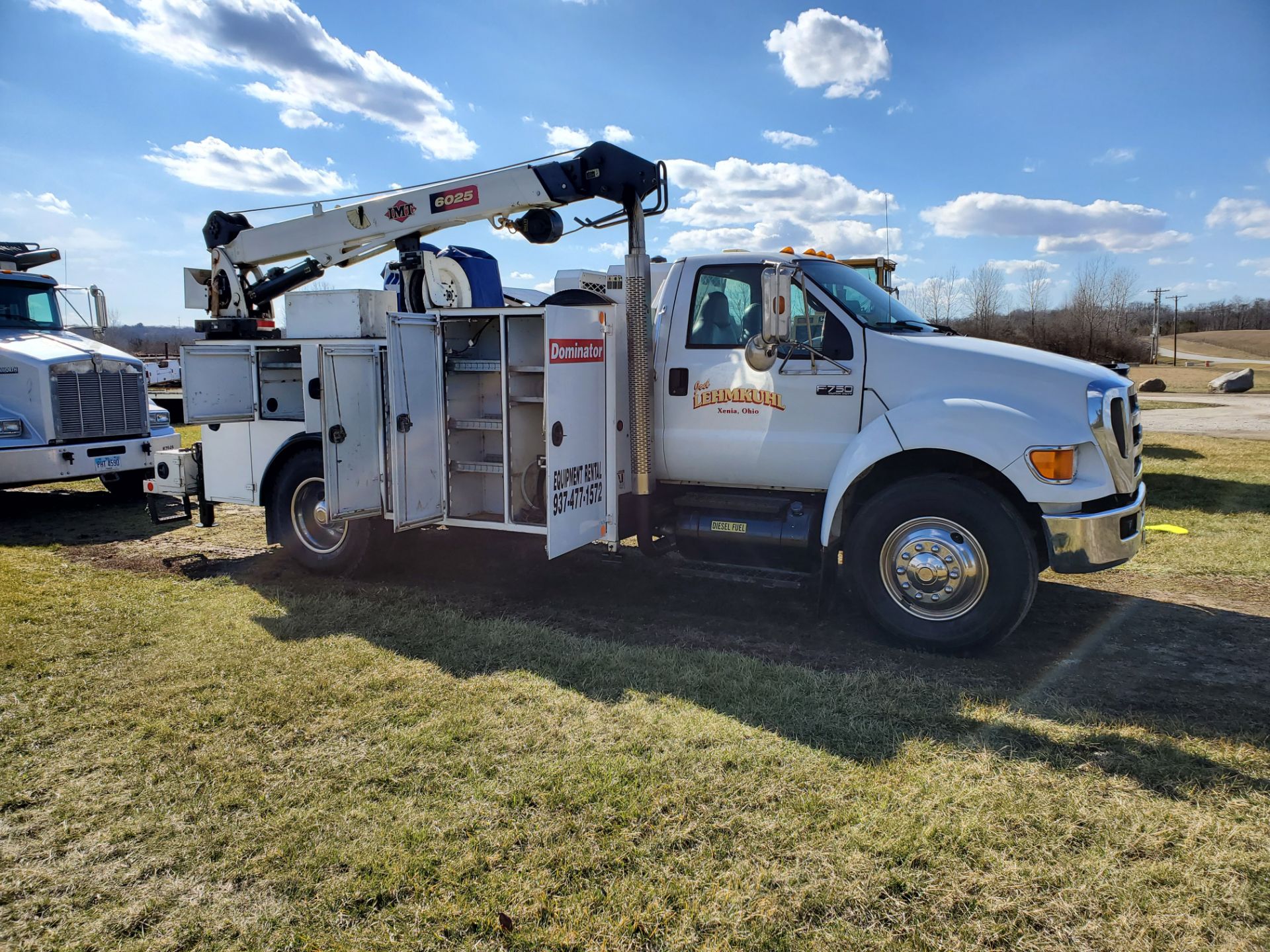 2007 Ford F750 Mechanic's Crane Truck, Cat C7 ACERT Diesel, Auto, 13 ft. IMF Dominator Body - Image 4 of 33