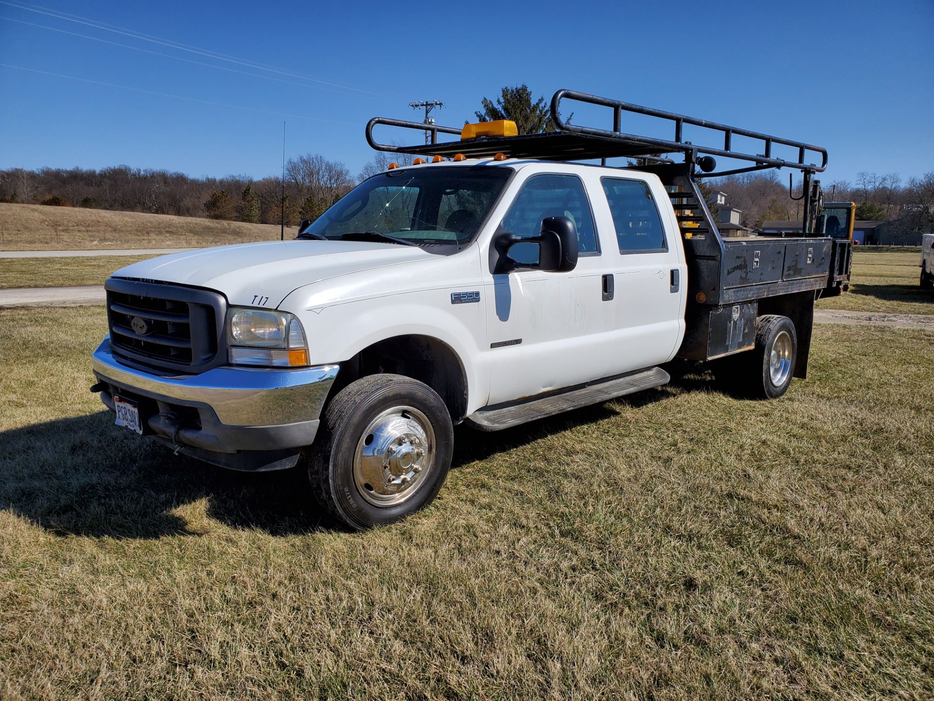 2003 F550 Ford Super Duty Pickup, Automatic, 7.3 Power Stroke Diesel, 8' Foot Omaha Flatbed - Image 2 of 18