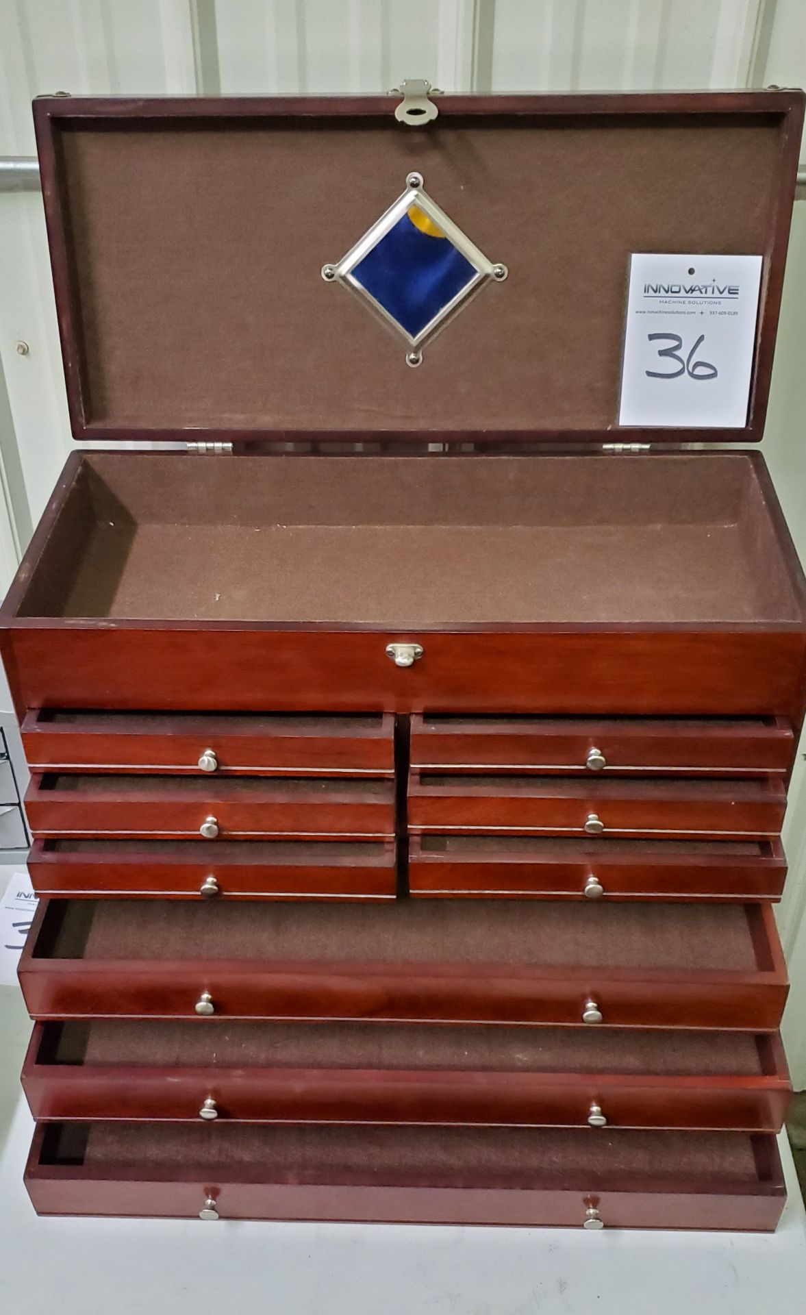 Wooden 9 Drawer Tool Chest - Image 2 of 3