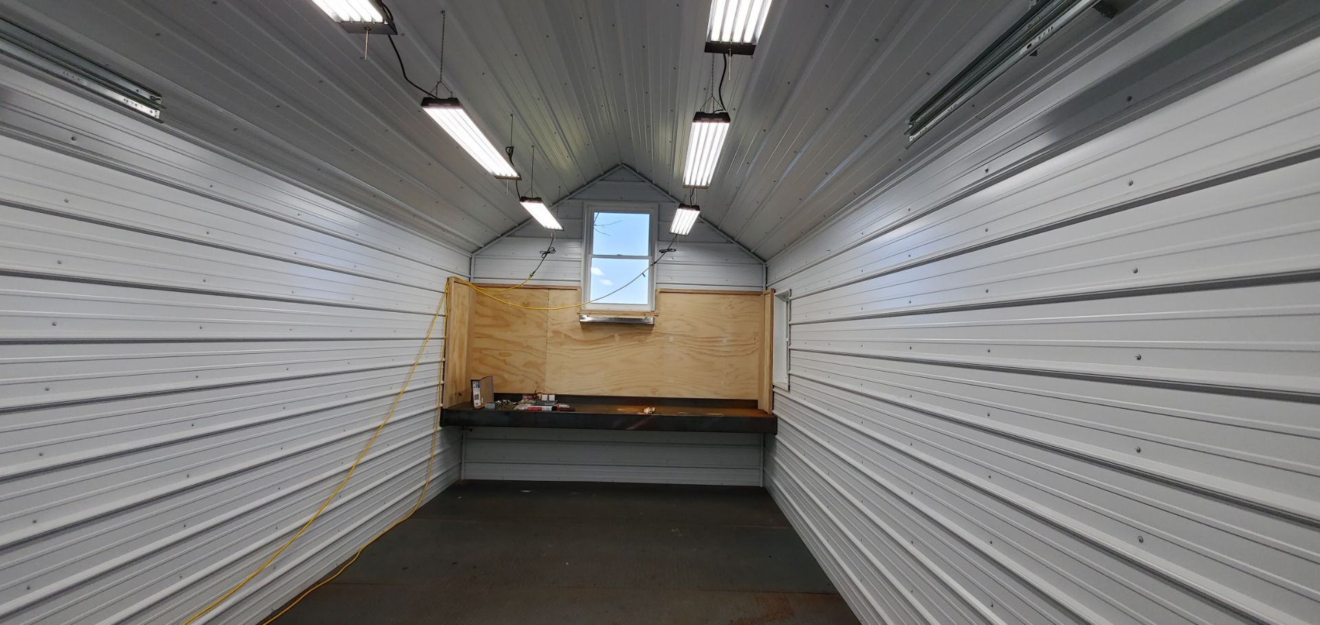 Yoder Portable 12’ x 24’ x 13' 4" High Garage Building, Full 8’ Walls, Like New, Fully Insulated, - Image 5 of 8