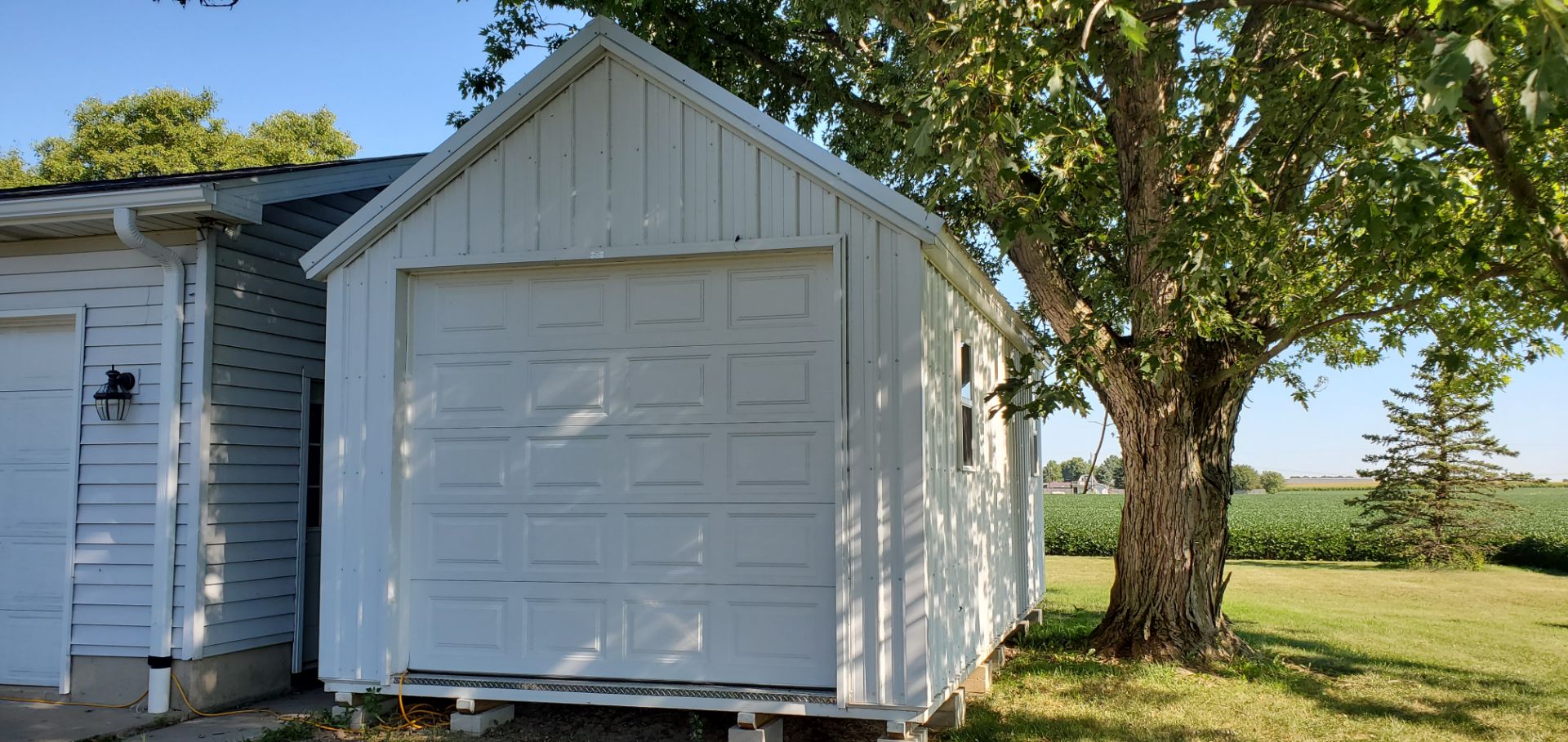 Yoder Portable 12’ x 24’ x 13' 4" High Garage Building, Full 8’ Walls, Like New, Fully Insulated, - Image 2 of 8